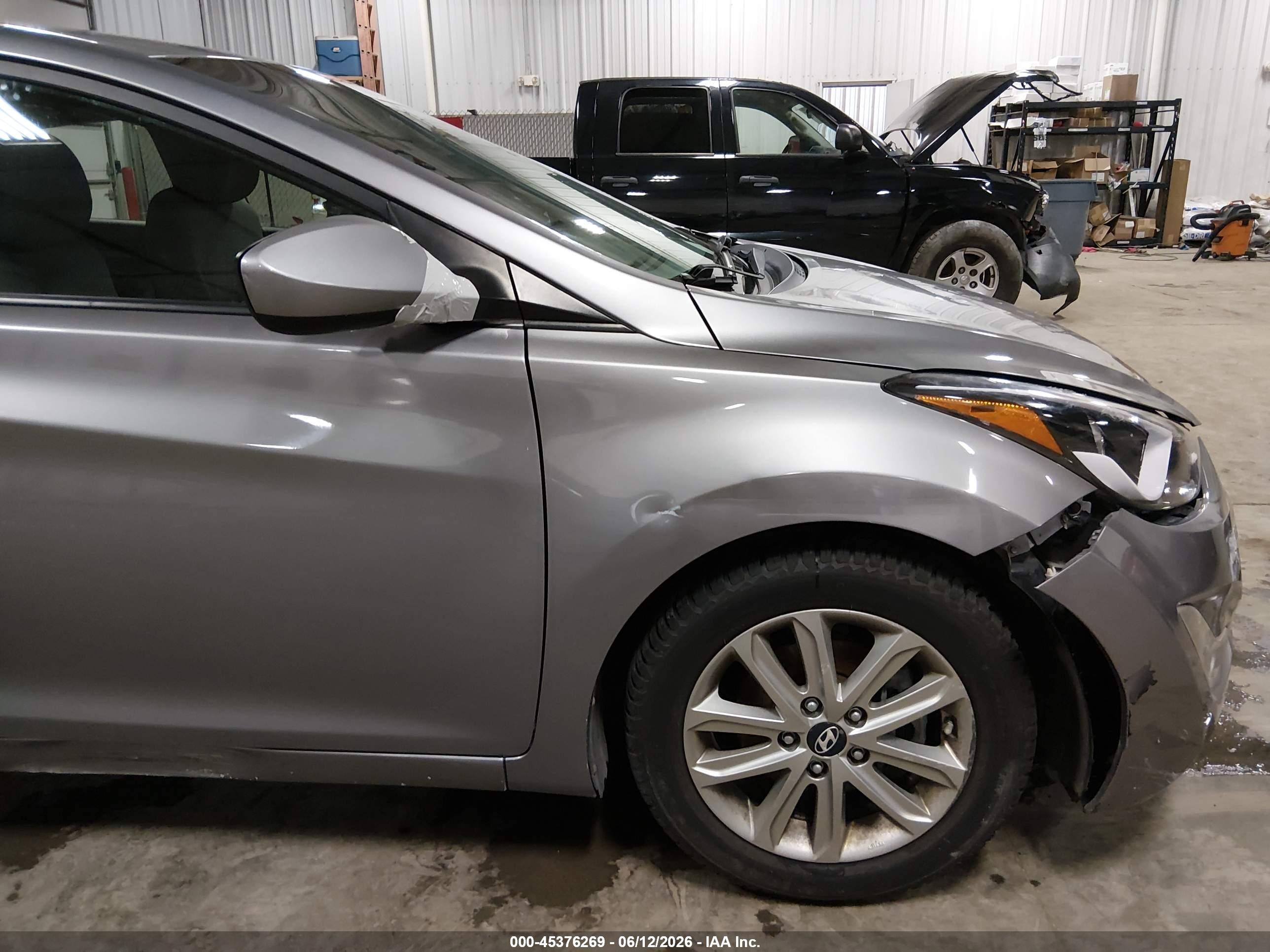 2014 Hyundai Elantra Se Gray vin: KMHDH4AE7EU154325