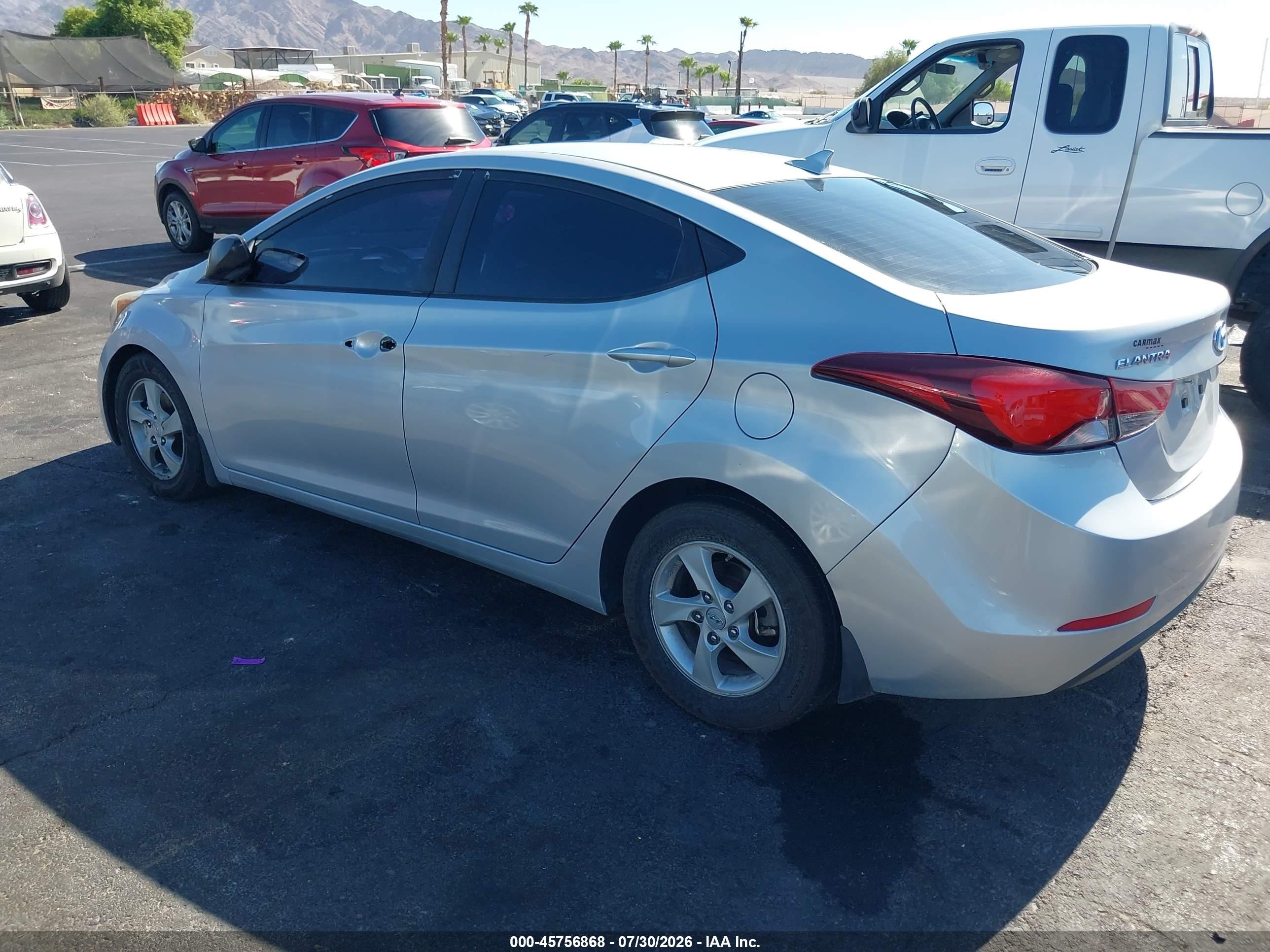 2014 Hyundai Elantra Se Silver vin: KMHDH4AE7EU164742