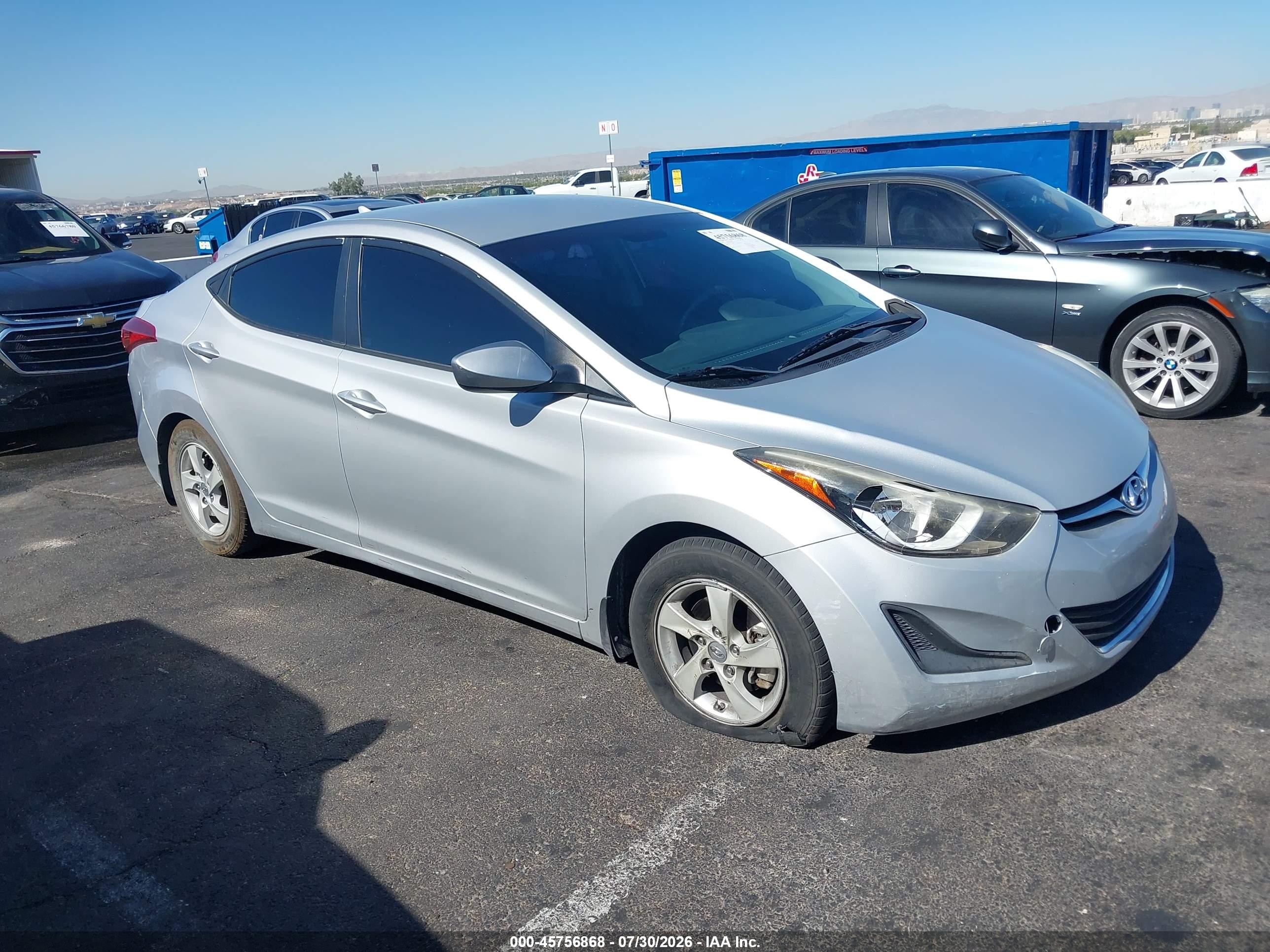2014 Hyundai Elantra Se Серебряный vin: KMHDH4AE7EU164742