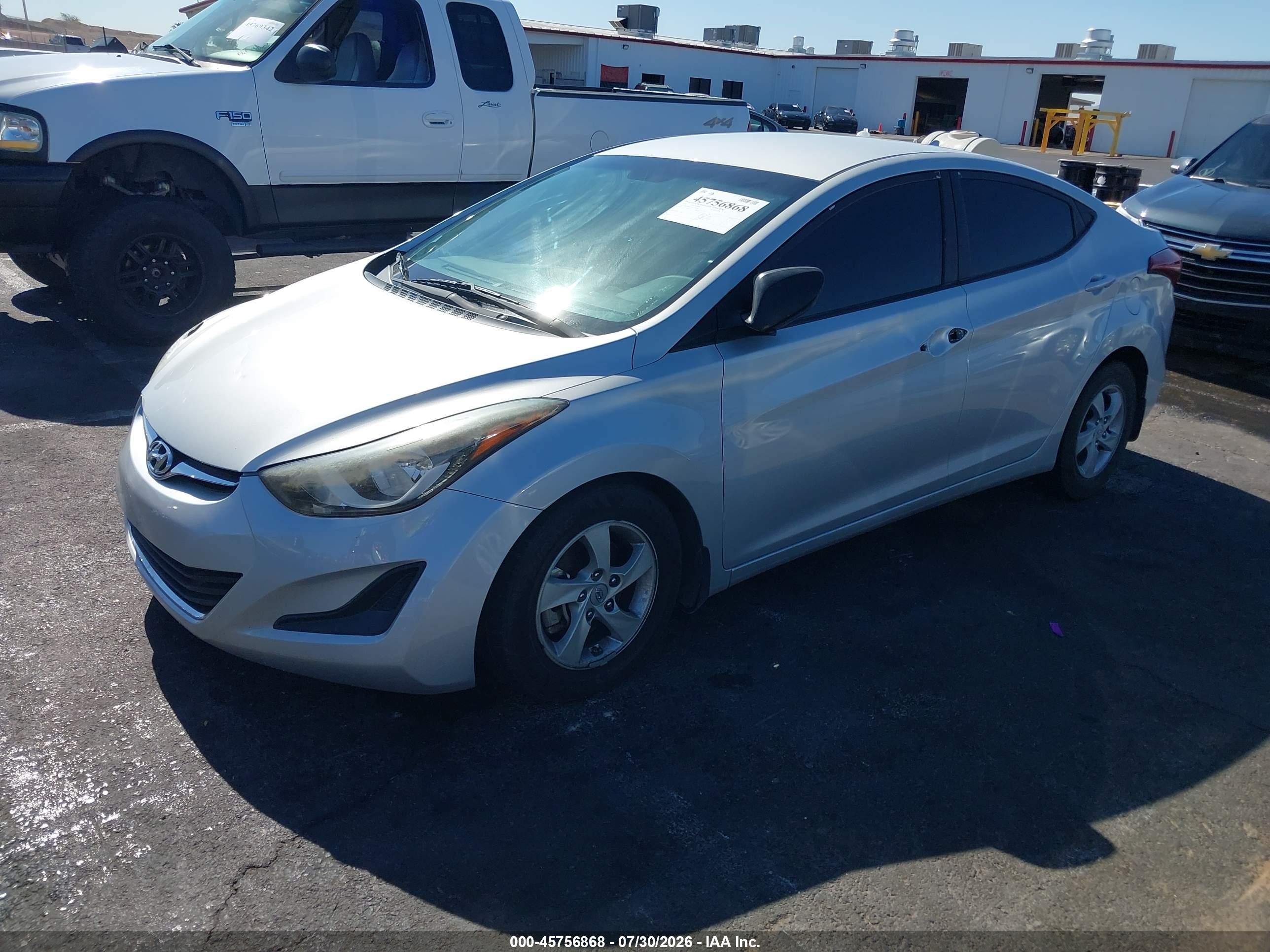 2014 Hyundai Elantra Se Silver vin: KMHDH4AE7EU164742