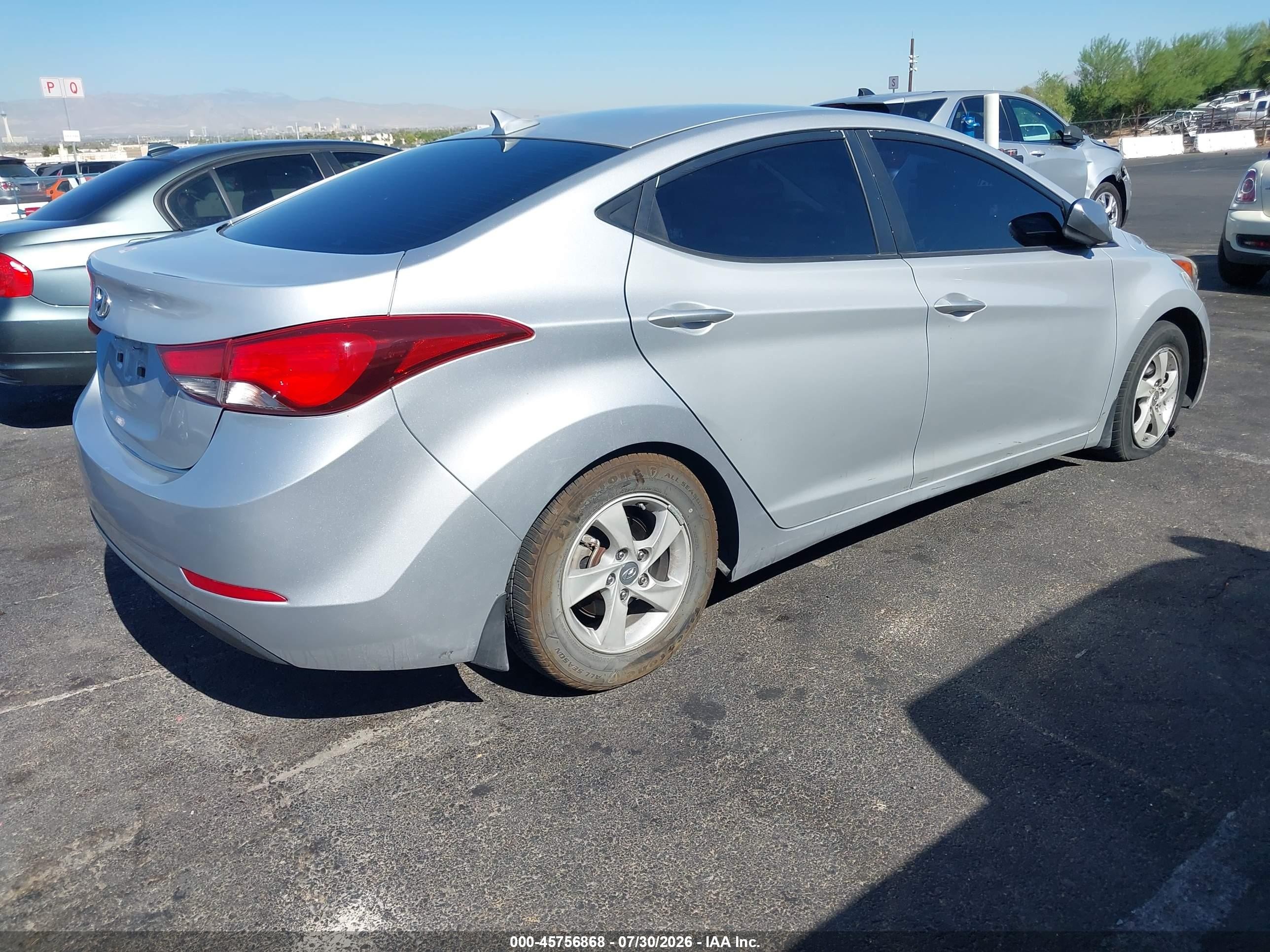 2014 Hyundai Elantra Se Silver vin: KMHDH4AE7EU164742