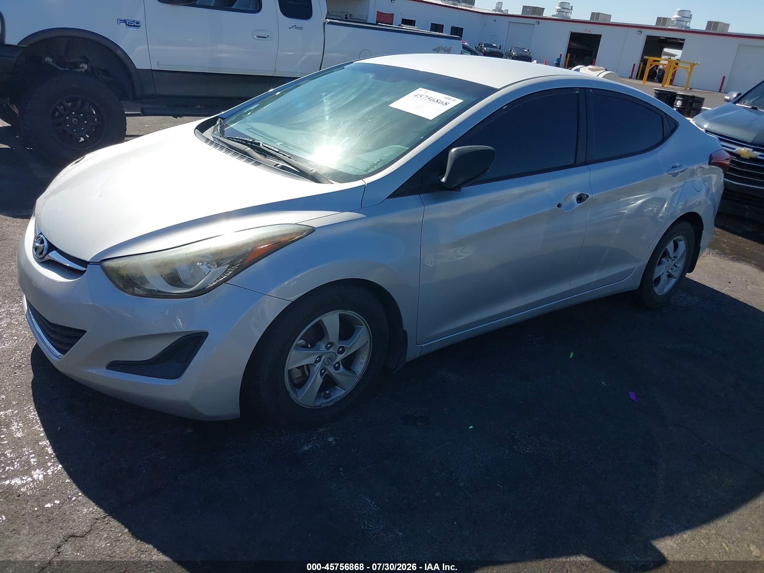 2014 Hyundai Elantra Se Silver vin: KMHDH4AE7EU164742