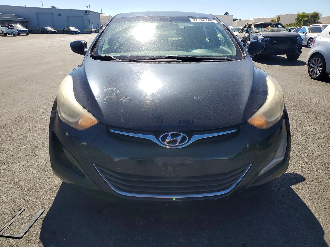 2014 Hyundai Elantra Se Black vin: KMHDH4AE7EU174154