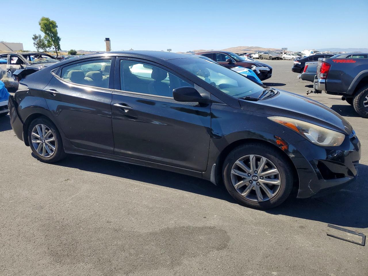 2014 Hyundai Elantra Se Black vin: KMHDH4AE7EU174154