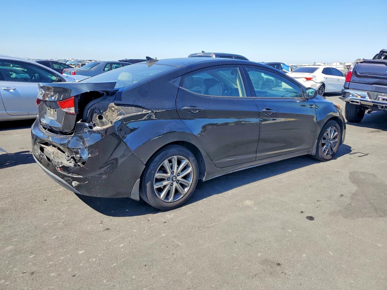 2014 Hyundai Elantra Se Black vin: KMHDH4AE7EU174154