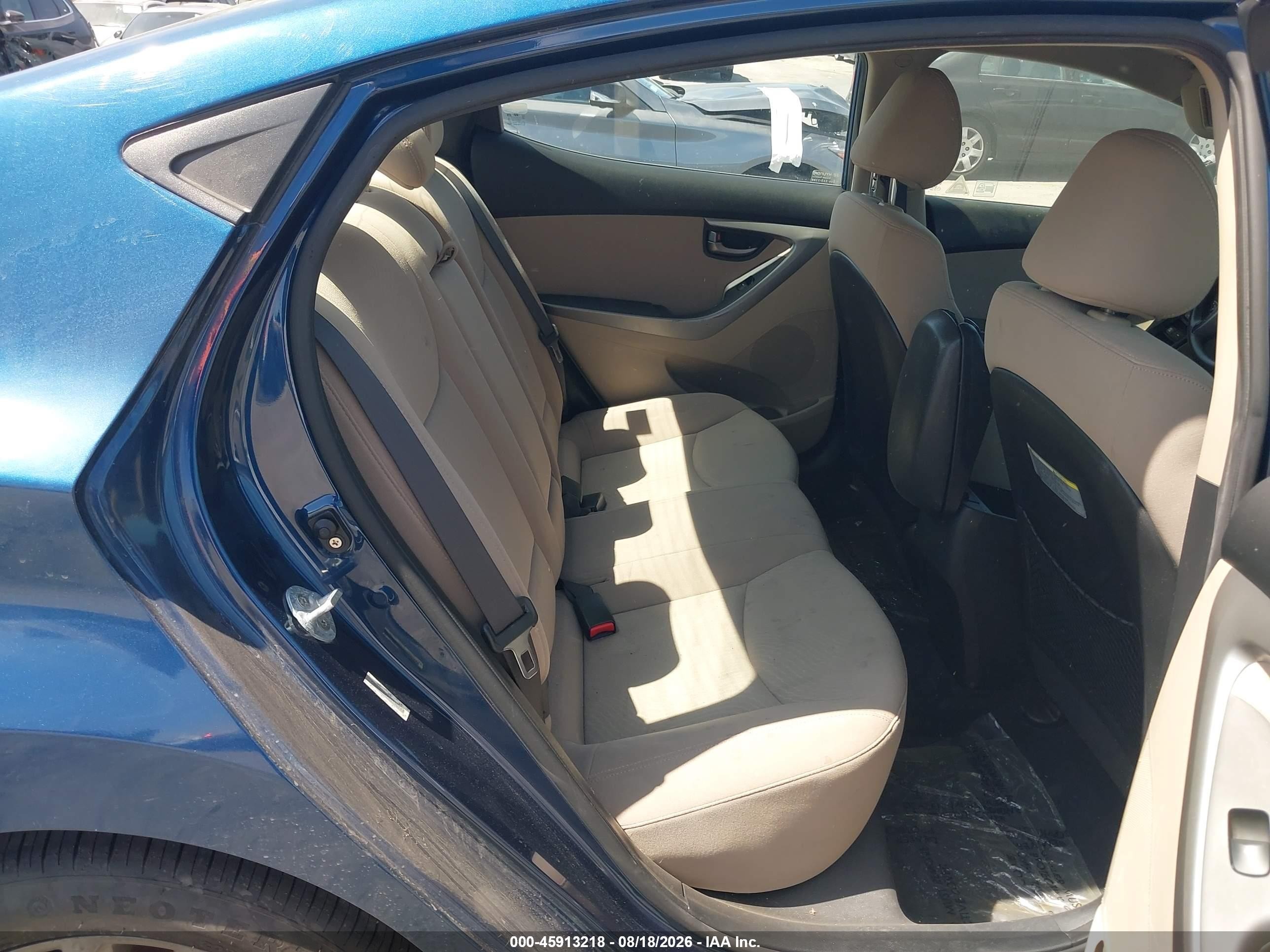 2014 Hyundai Elantra Se Blue vin: KMHDH4AE7EU190113