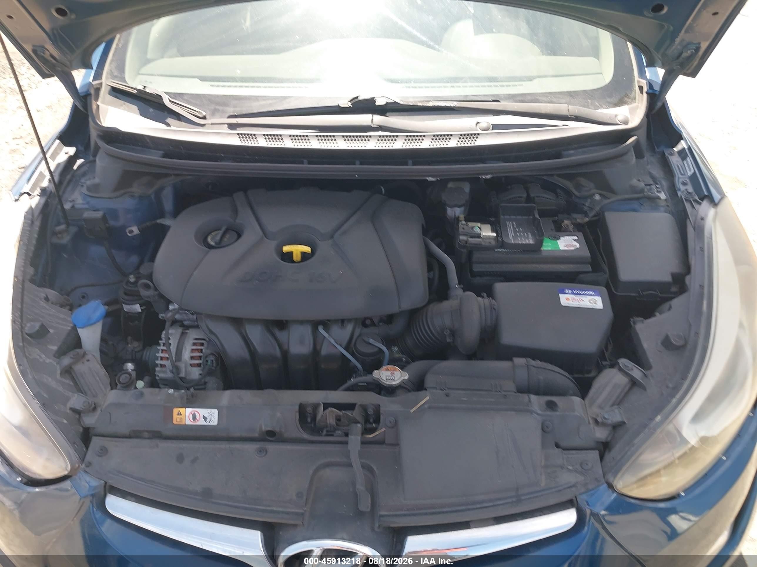 2014 Hyundai Elantra Se Blue vin: KMHDH4AE7EU190113