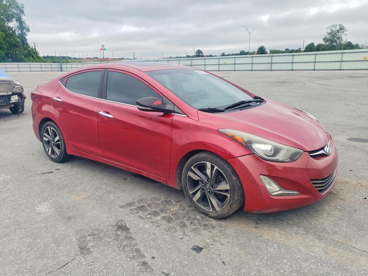 2015 Hyundai Elantra Limited Burgundy vin: KMHDH4AE7FU237691