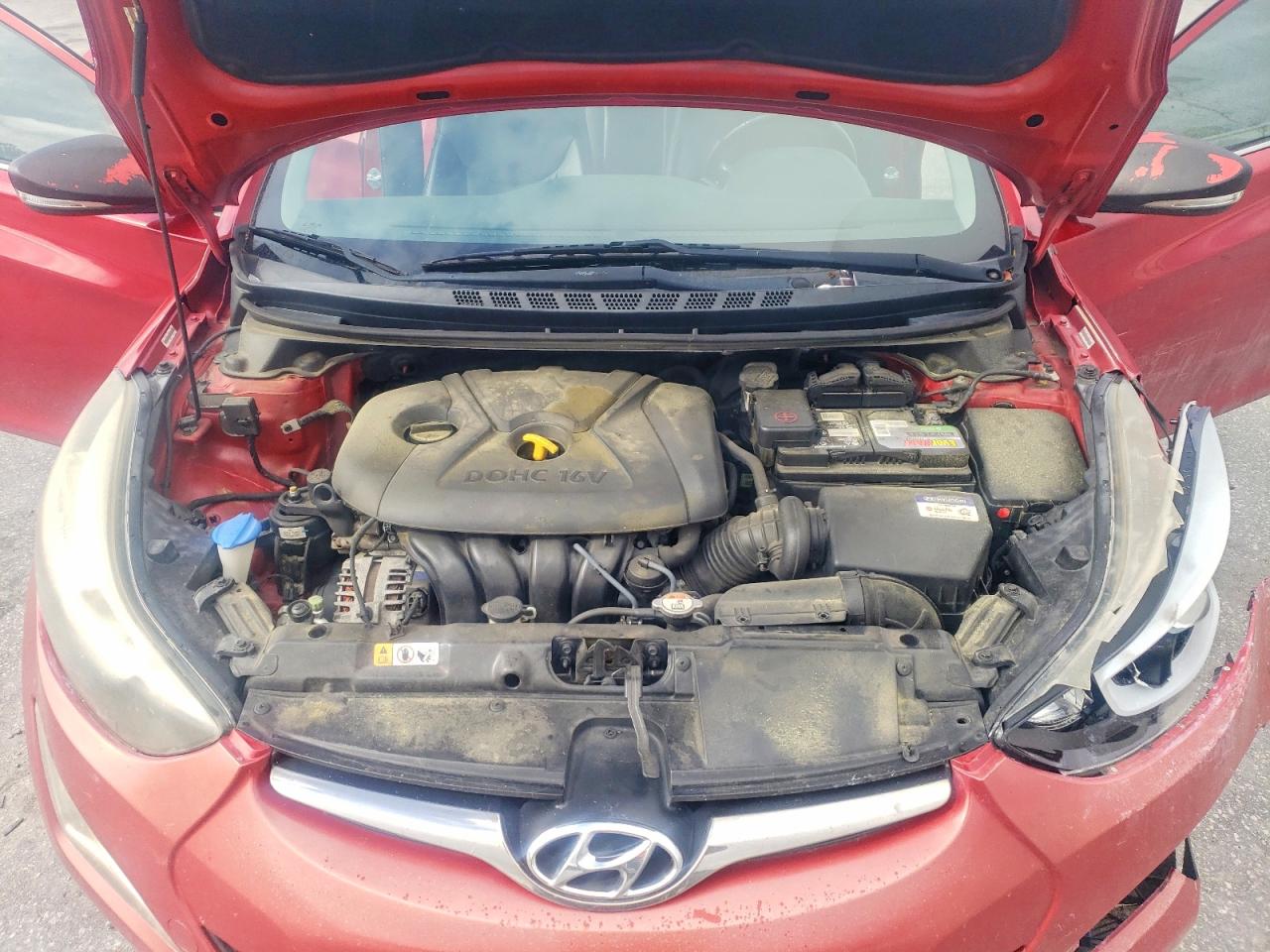 2015 Hyundai Elantra Limited Burgundy vin: KMHDH4AE7FU237691