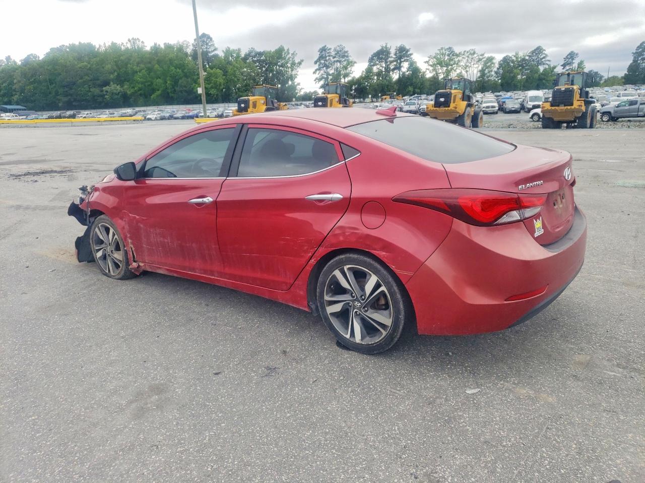 2015 Hyundai Elantra Limited Burgundy vin: KMHDH4AE7FU237691