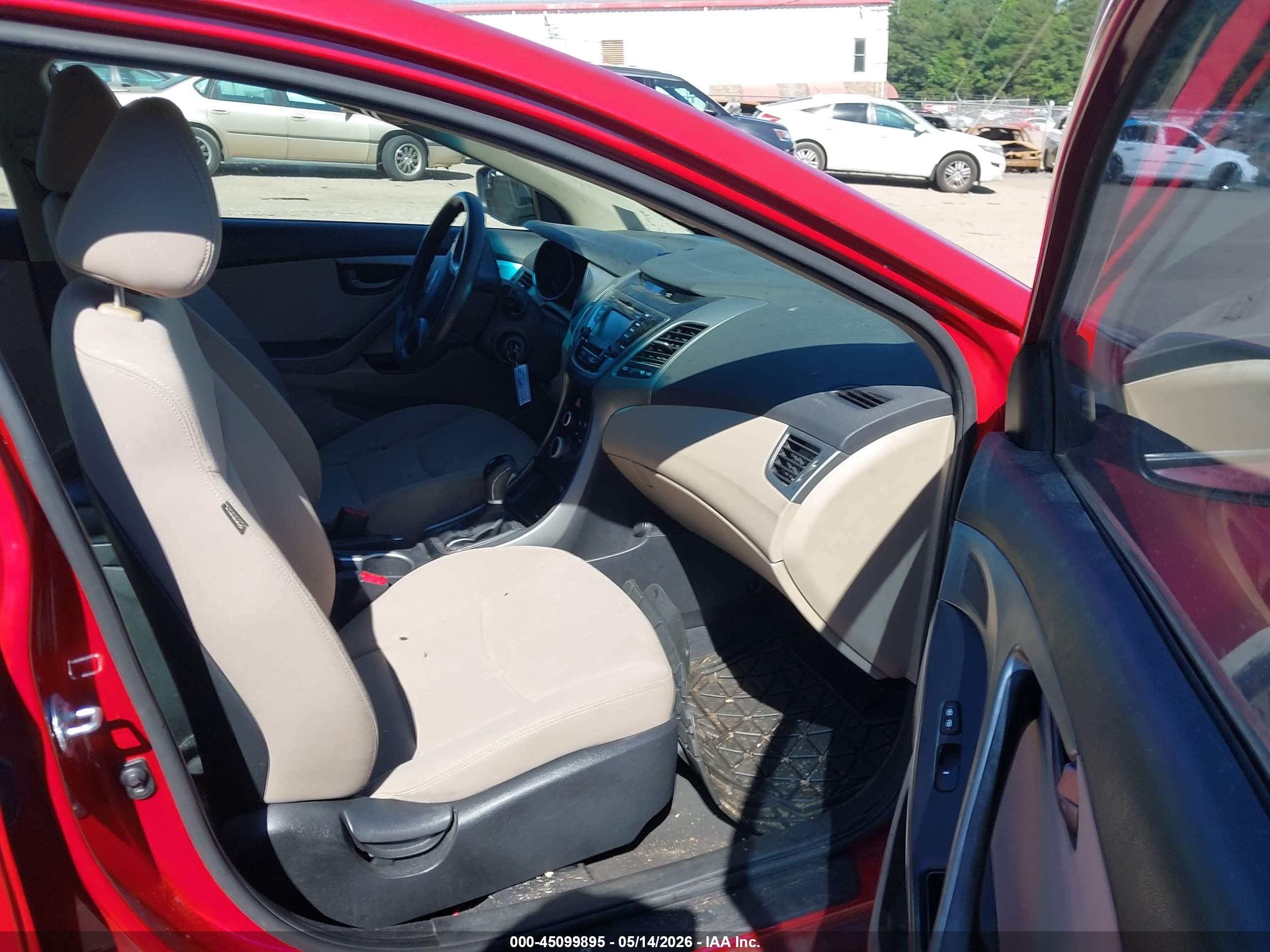 2015 Hyundai Elantra Se Red vin: KMHDH4AE7FU279231