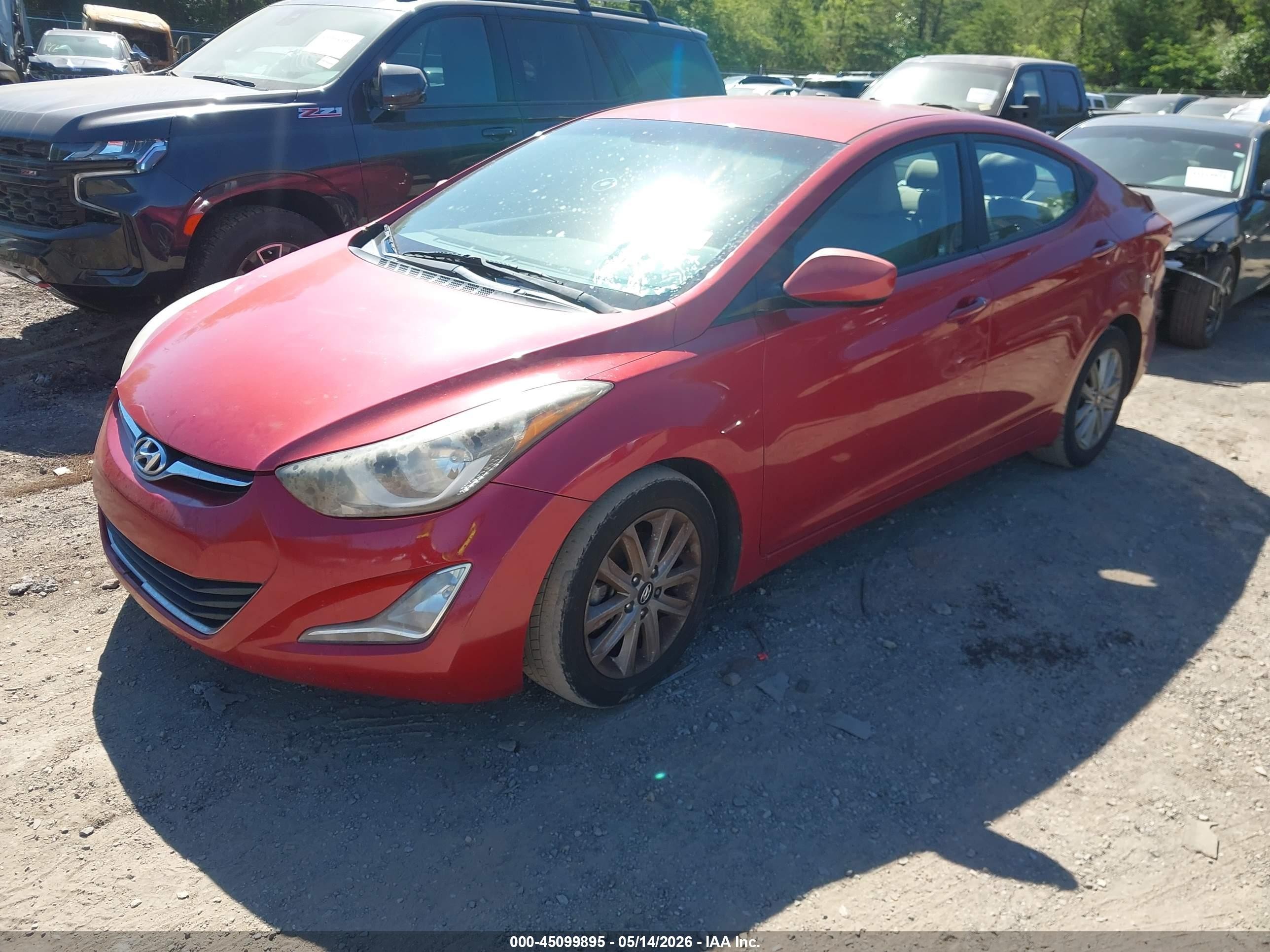 2015 Hyundai Elantra Se Red vin: KMHDH4AE7FU279231