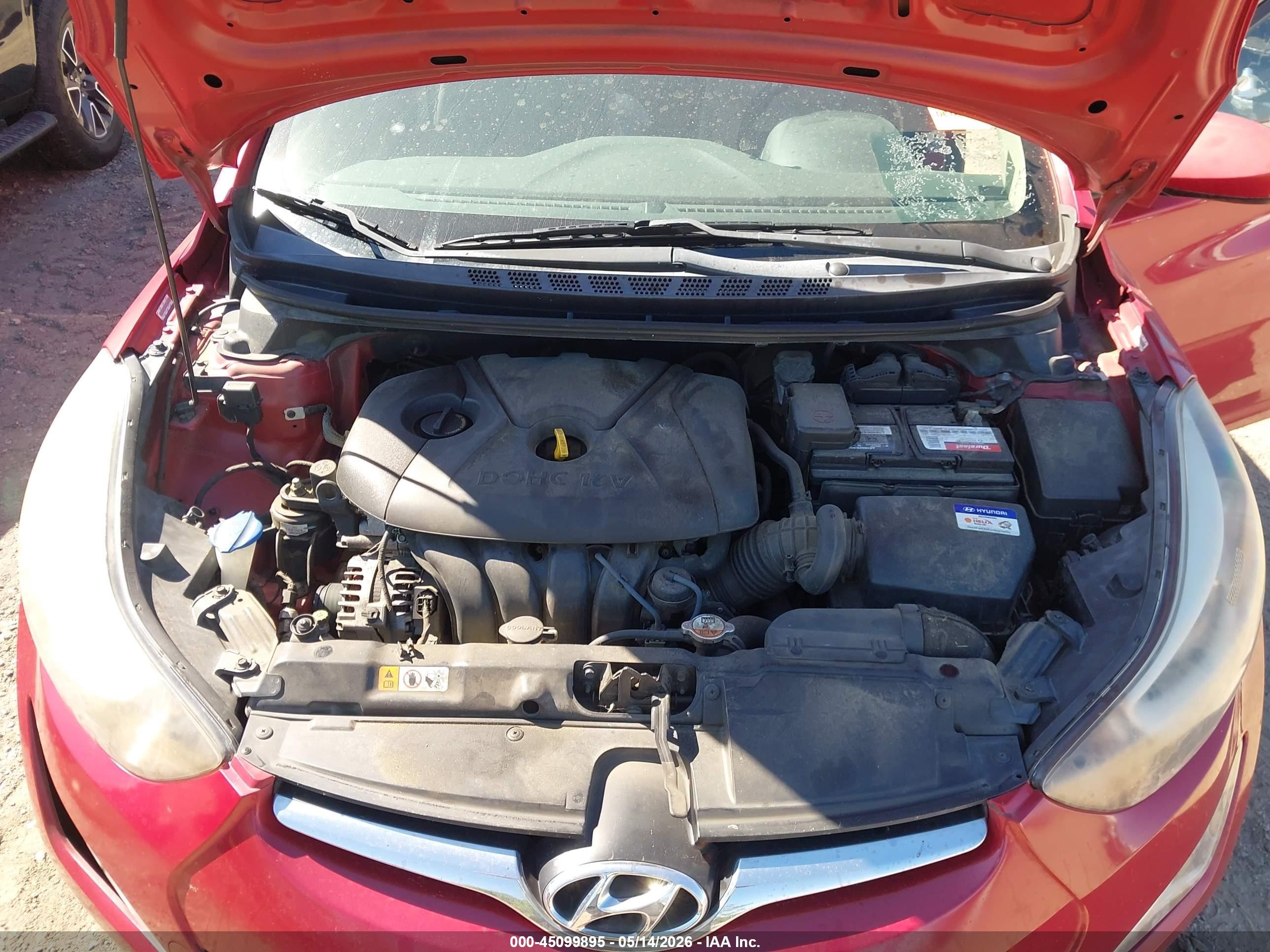 2015 Hyundai Elantra Se Red vin: KMHDH4AE7FU279231