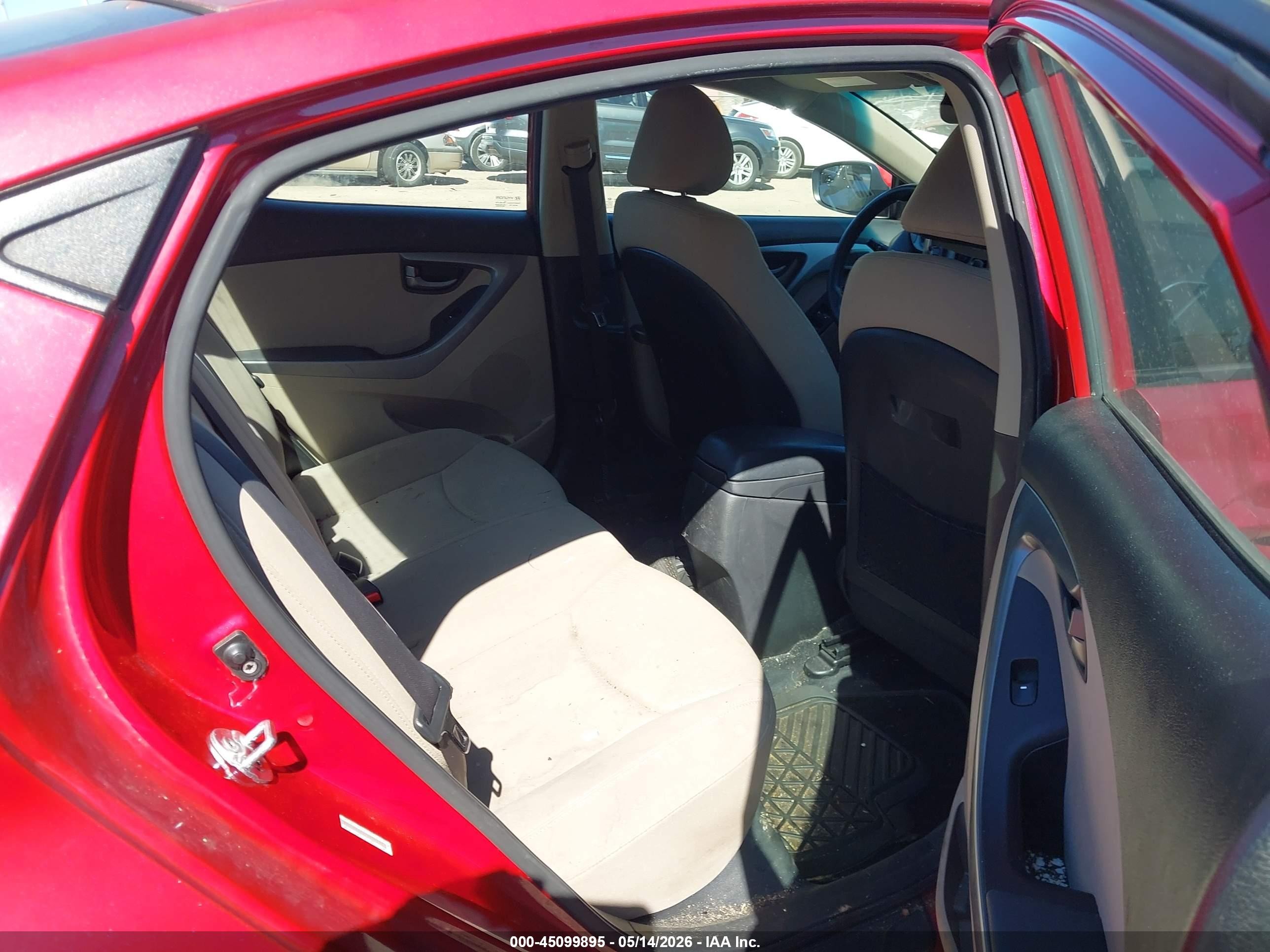 2015 Hyundai Elantra Se Red vin: KMHDH4AE7FU279231