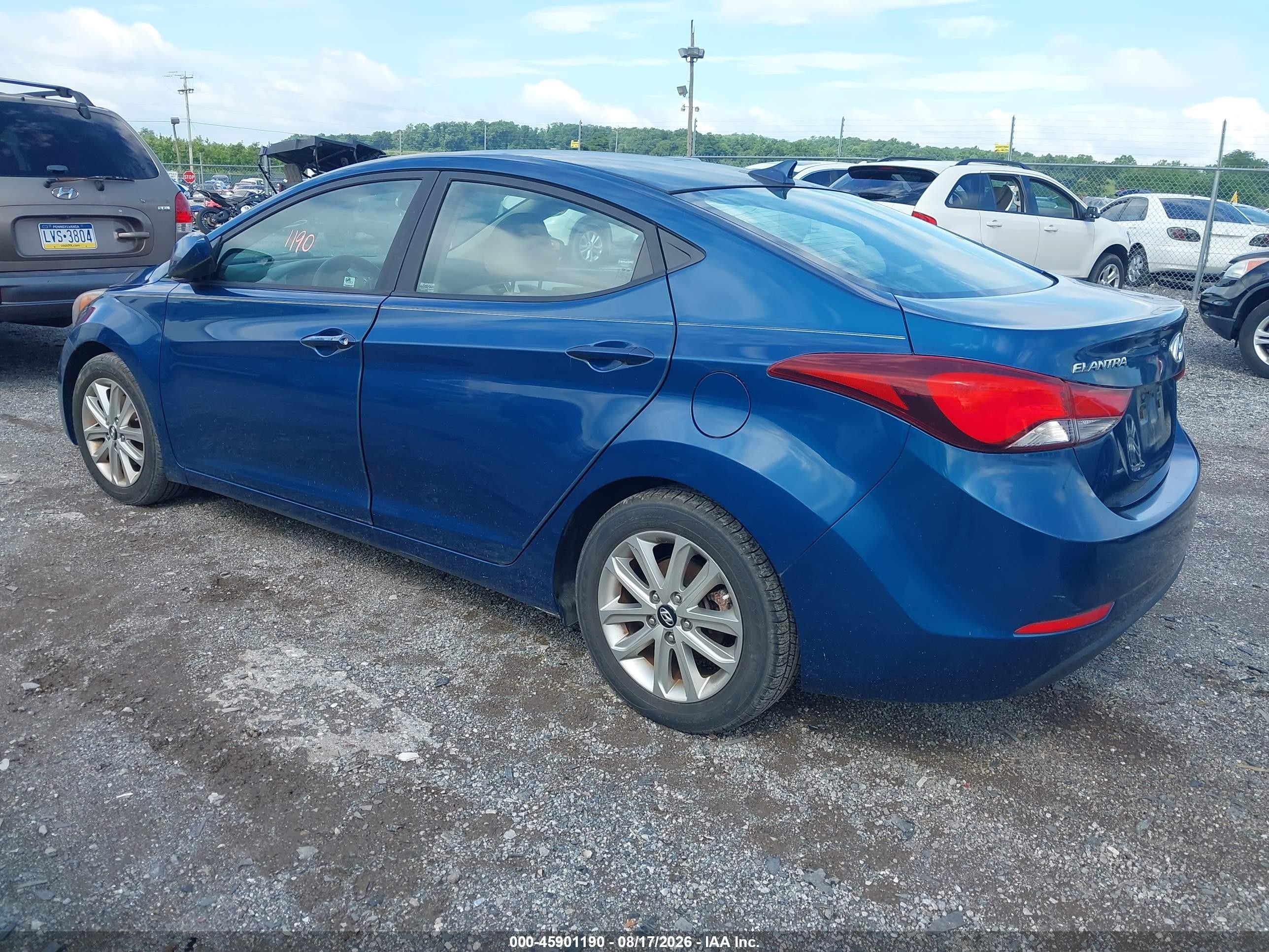 2015 Hyundai Elantra Se Синий vin: KMHDH4AE7FU298488