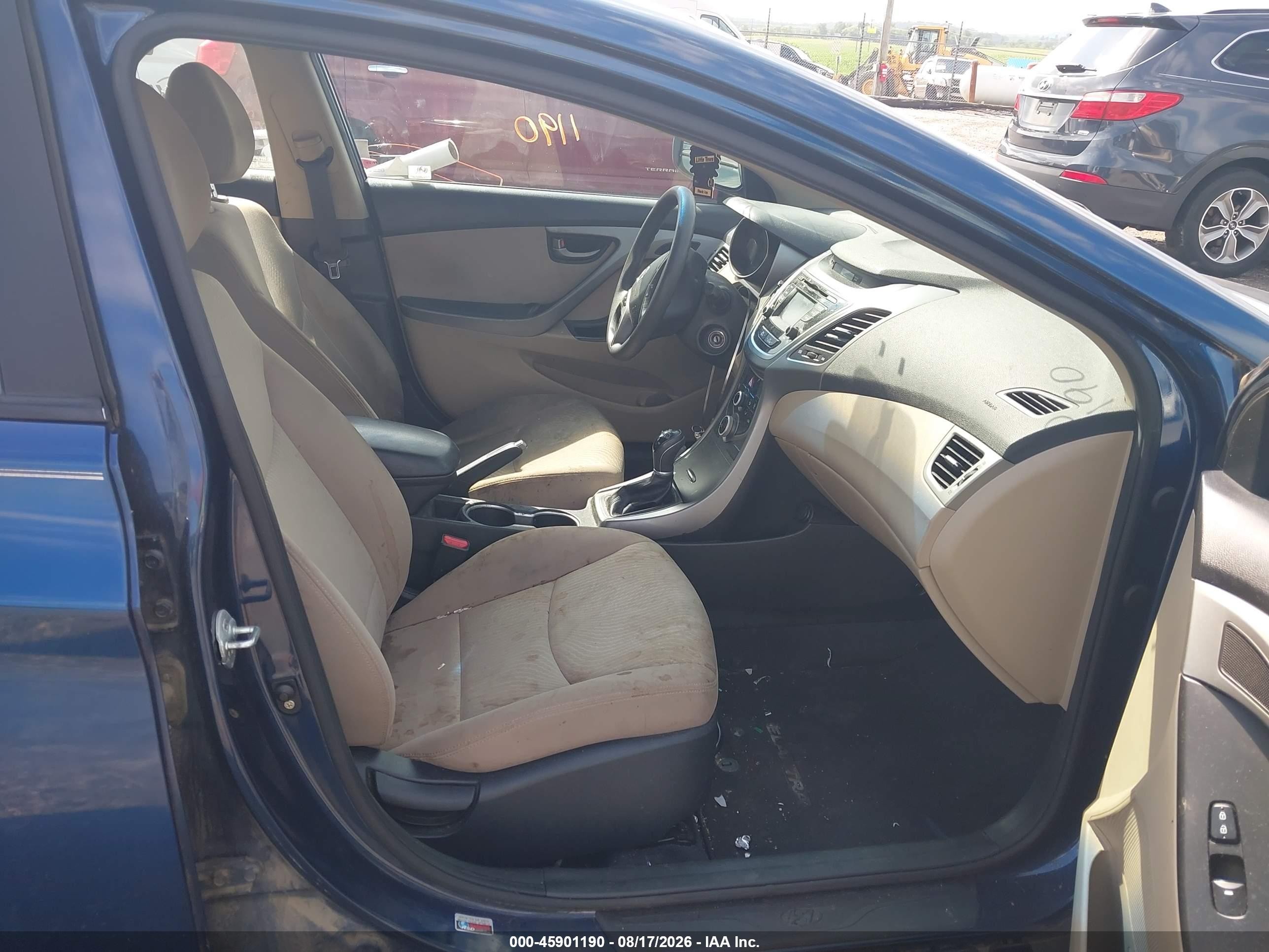 2015 Hyundai Elantra Se Синий vin: KMHDH4AE7FU298488