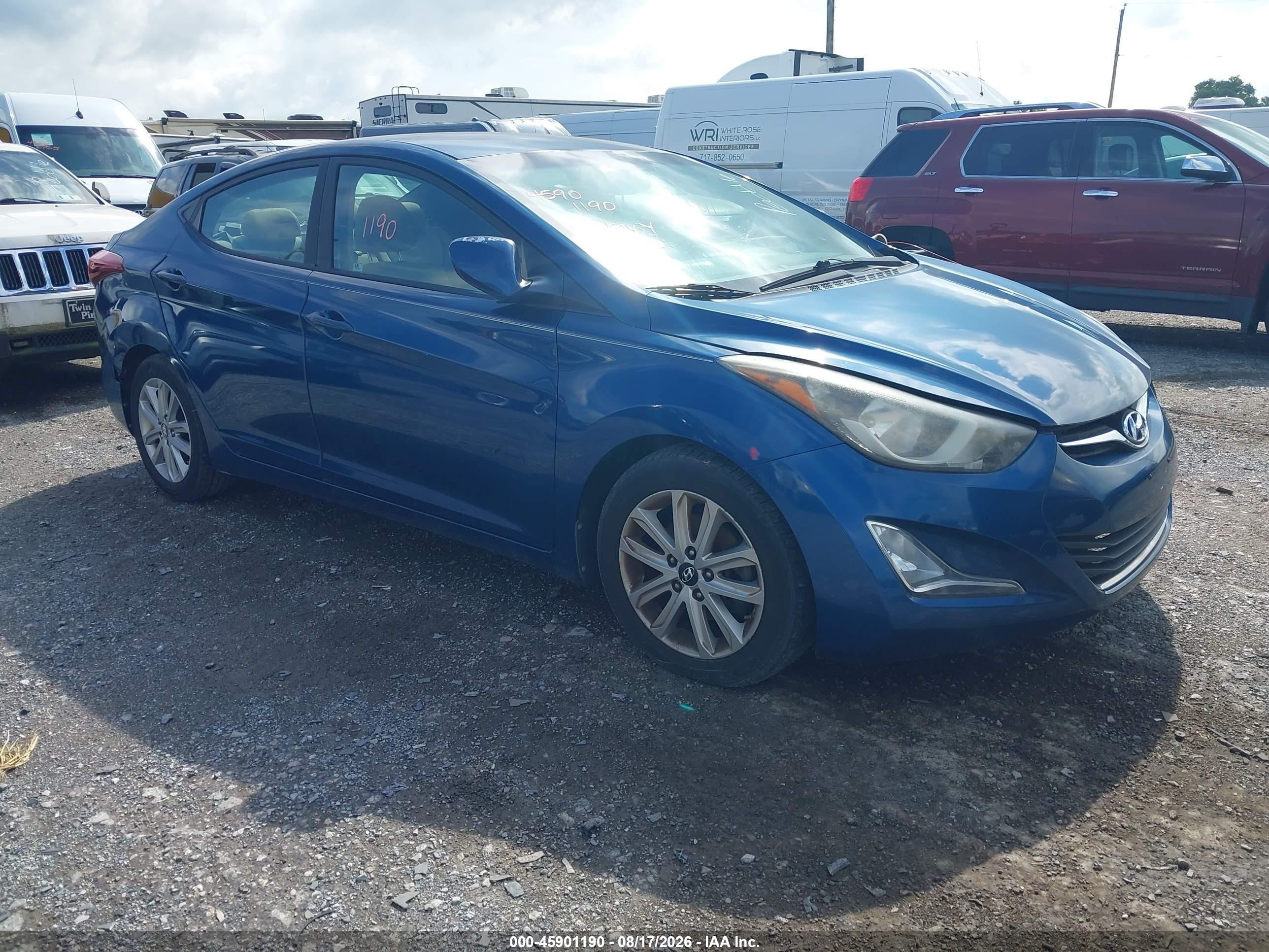 2015 Hyundai Elantra Se Синий vin: KMHDH4AE7FU298488