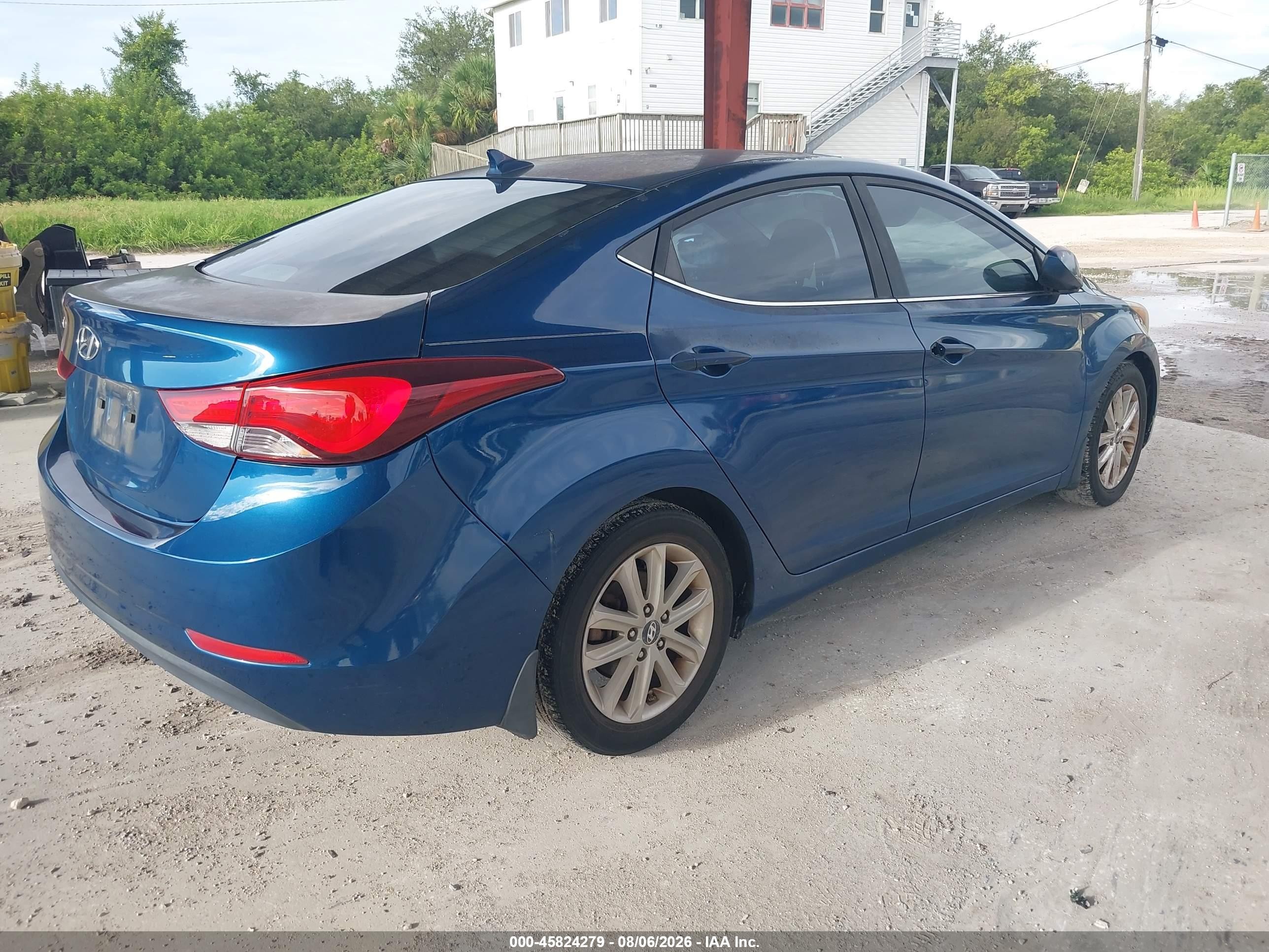 2015 Hyundai Elantra Se Синий vin: KMHDH4AE7FU321431
