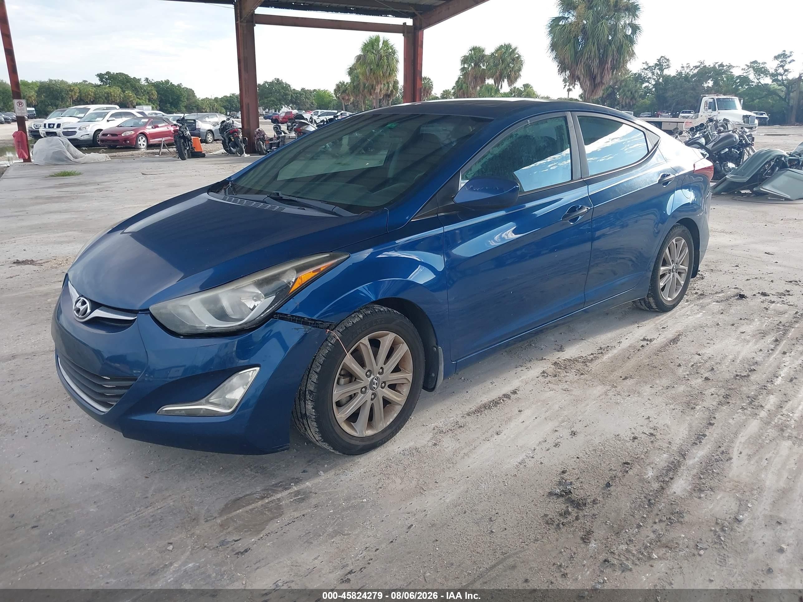 2015 Hyundai Elantra Se Синий vin: KMHDH4AE7FU321431