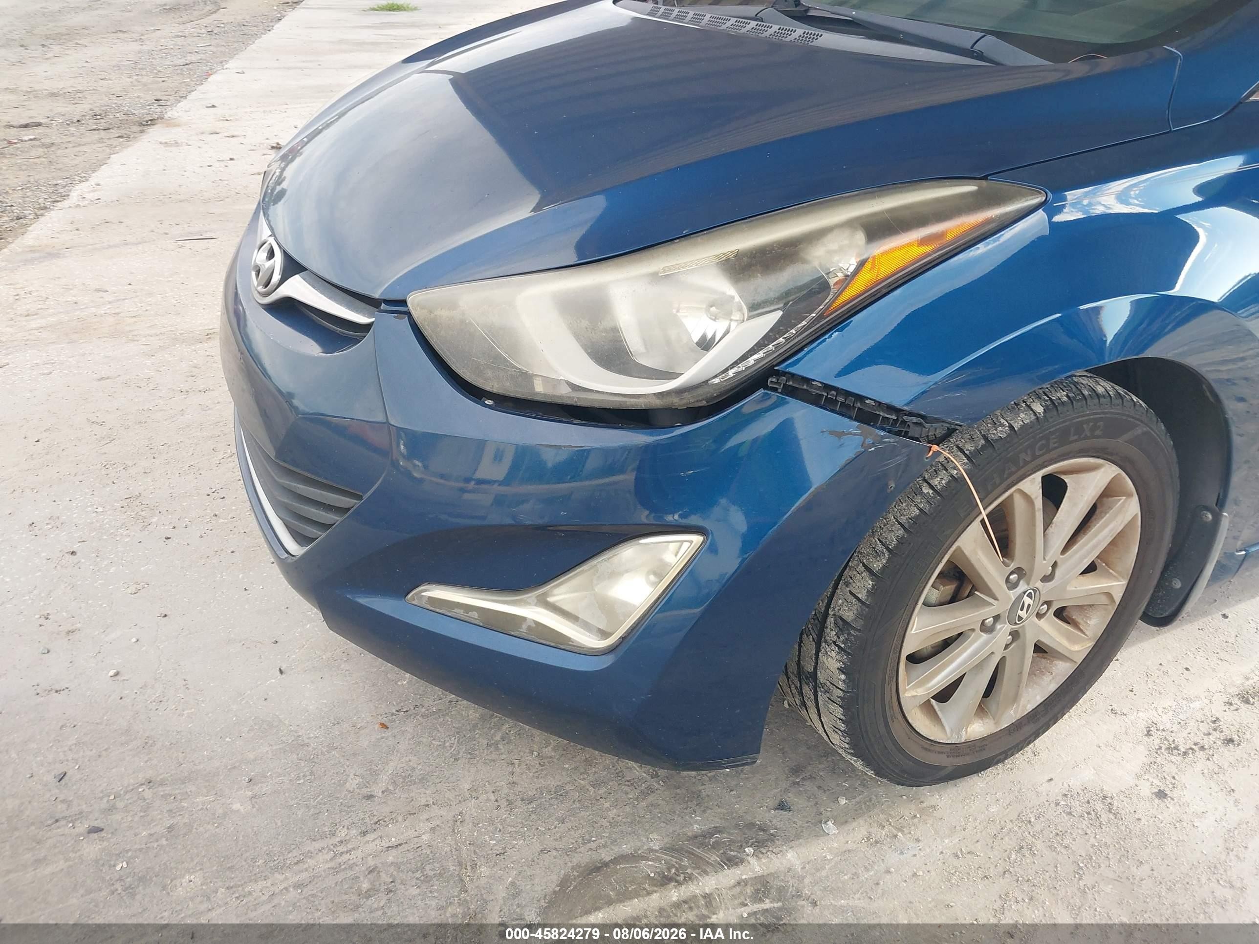 2015 Hyundai Elantra Se Синий vin: KMHDH4AE7FU321431