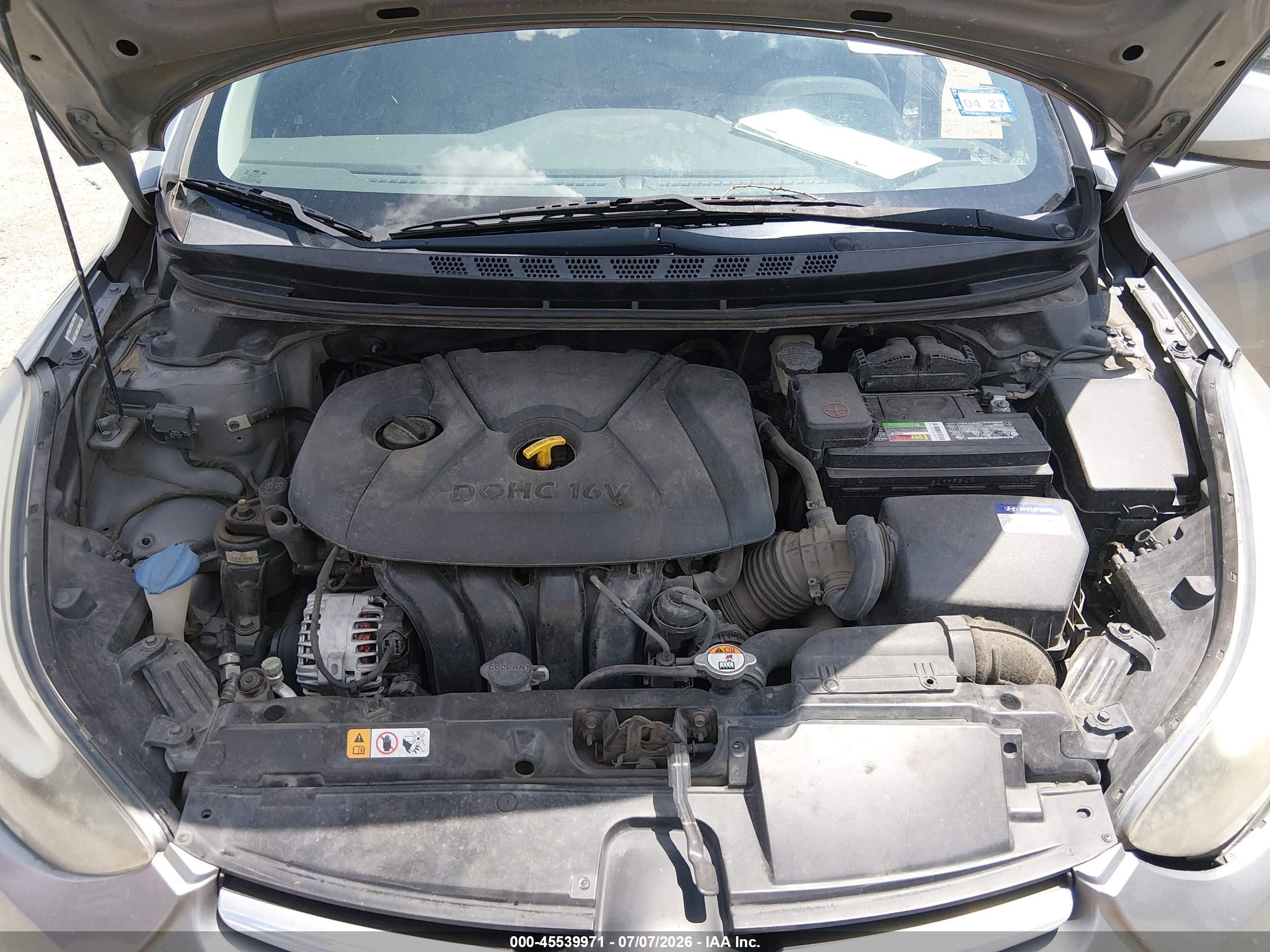 2015 Hyundai Elantra Se Gray vin: KMHDH4AE7FU326564