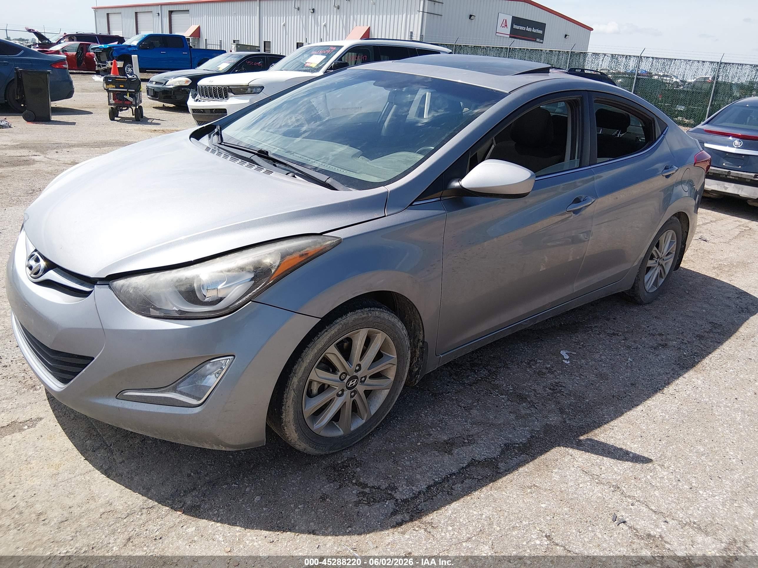 2015 Hyundai Elantra Se Gray vin: KMHDH4AE7FU345261
