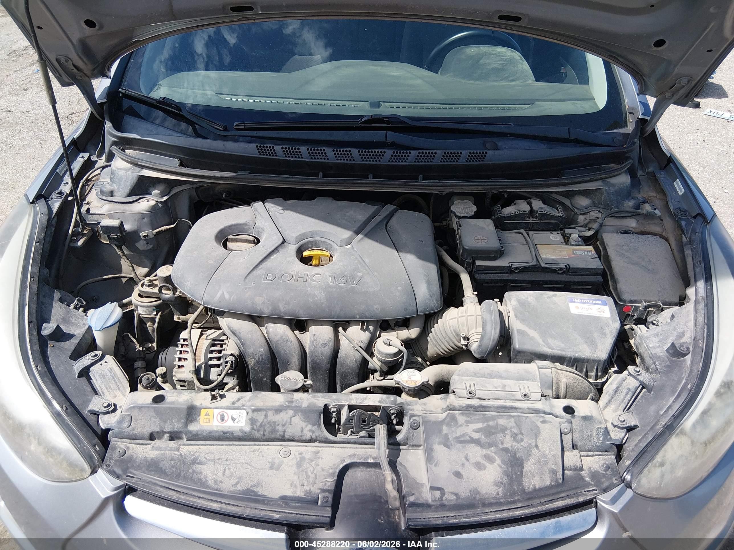 2015 Hyundai Elantra Se Gray vin: KMHDH4AE7FU345261