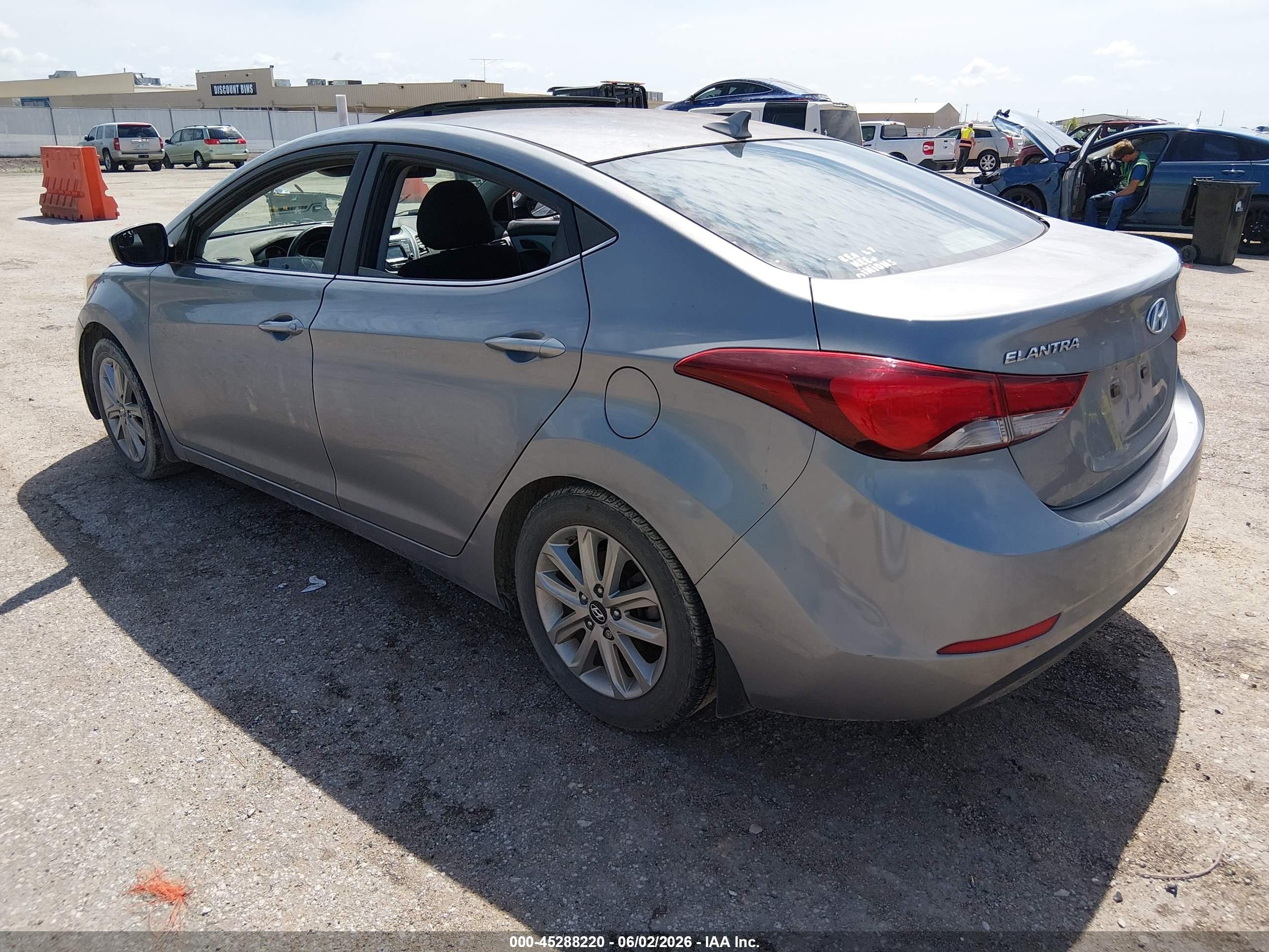 2015 Hyundai Elantra Se Gray vin: KMHDH4AE7FU345261