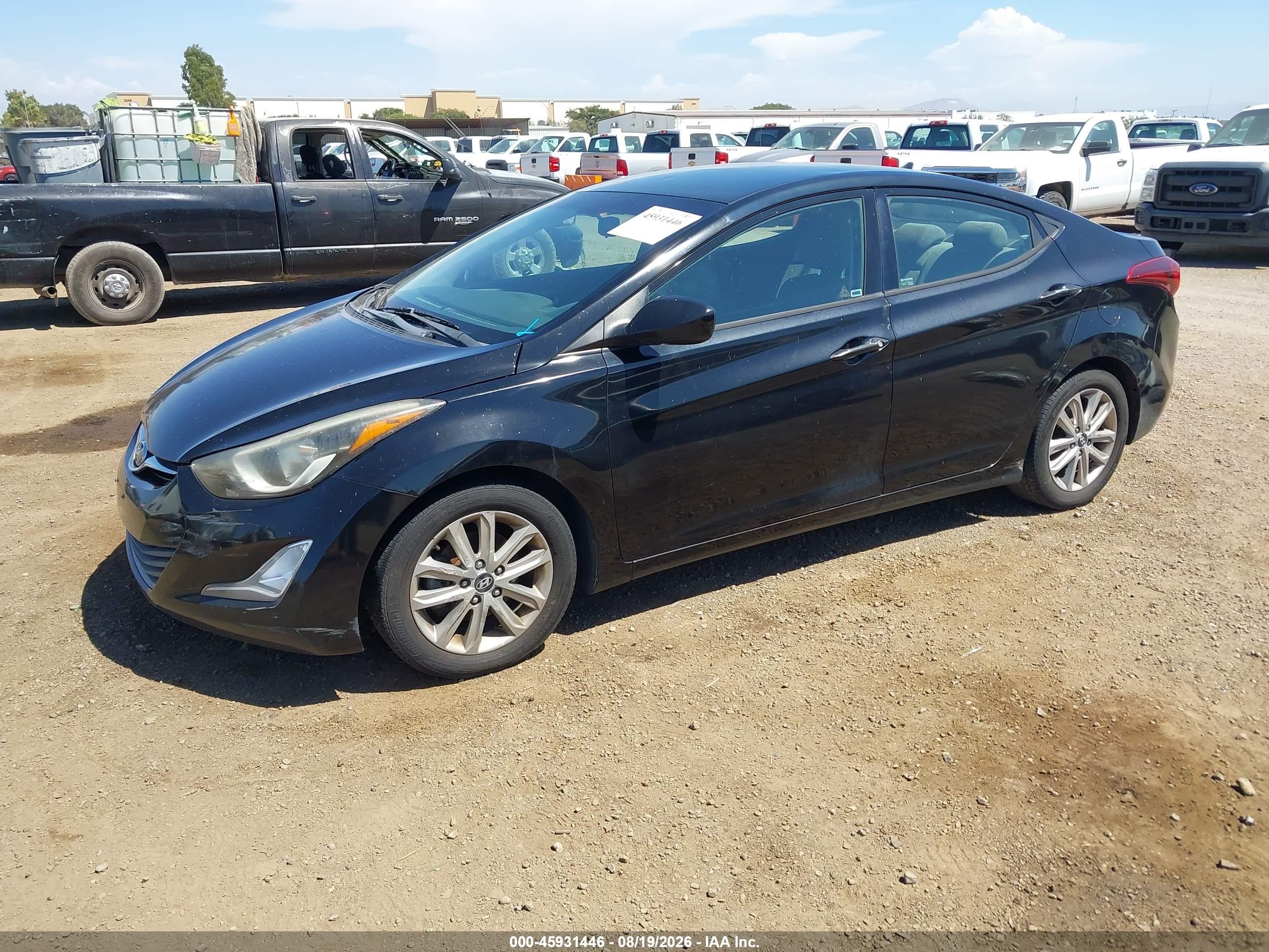 2015 Hyundai Elantra Se Black vin: KMHDH4AE7FU352730