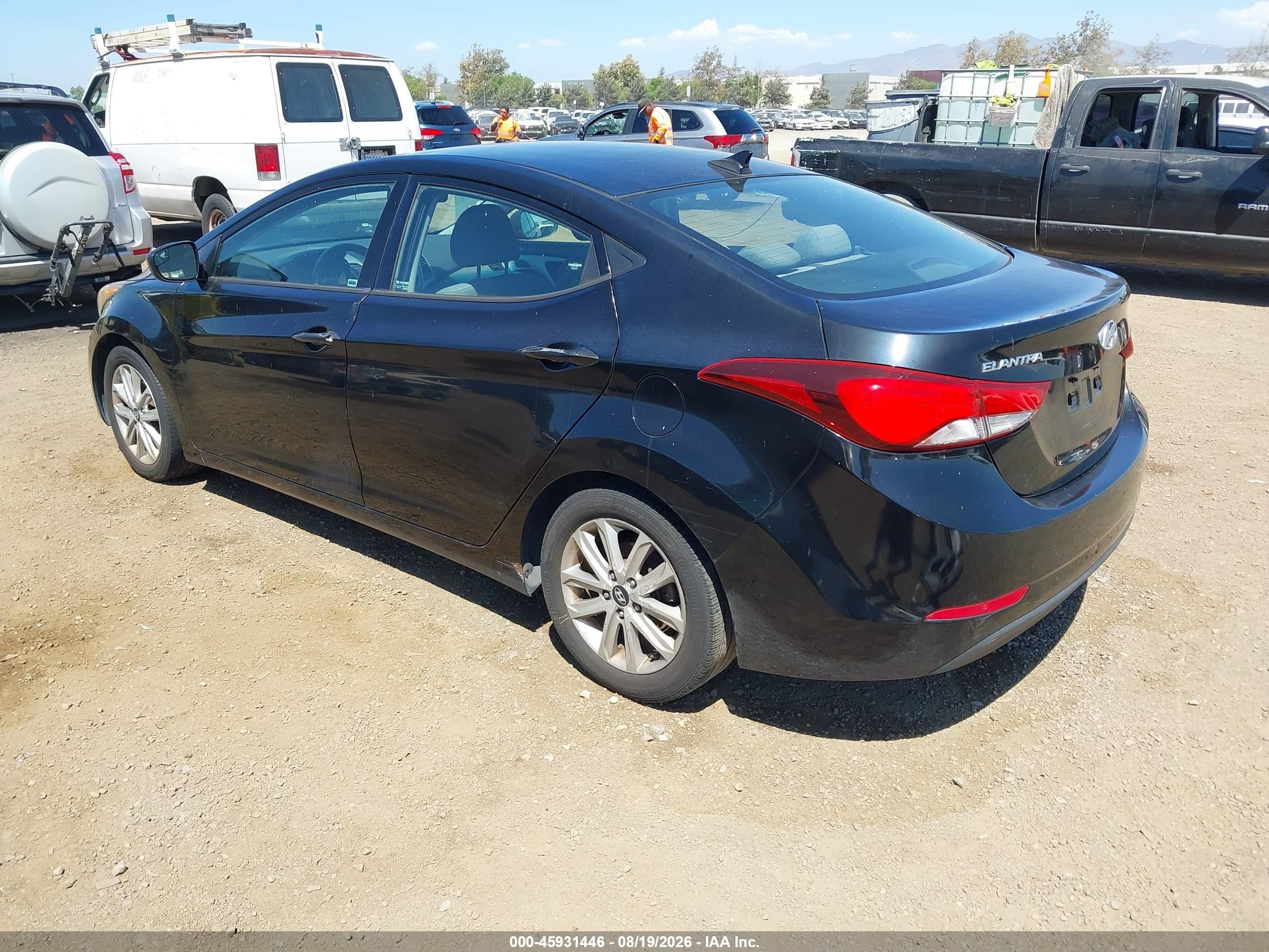 2015 Hyundai Elantra Se Black vin: KMHDH4AE7FU352730