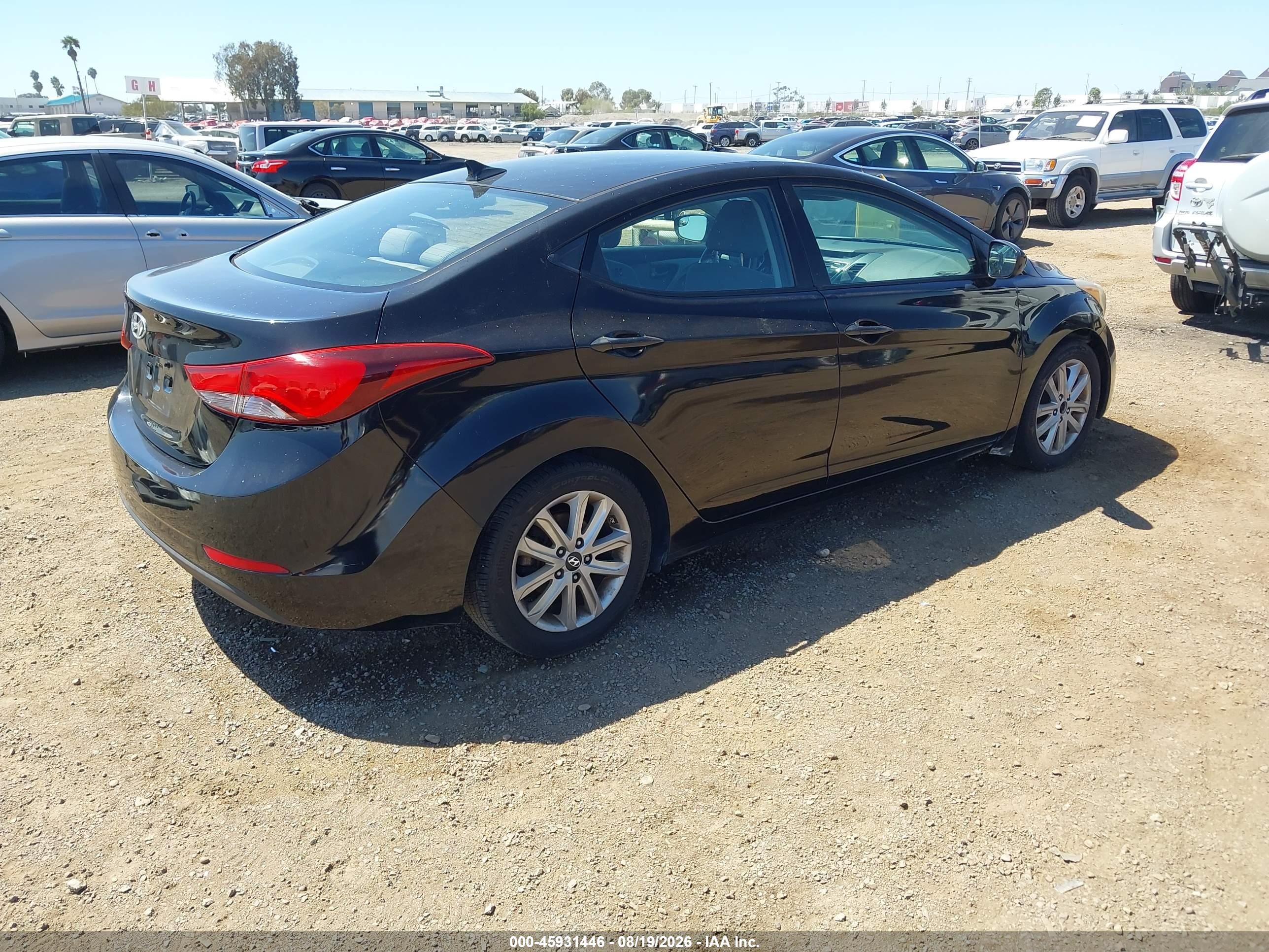 2015 Hyundai Elantra Se Black vin: KMHDH4AE7FU352730