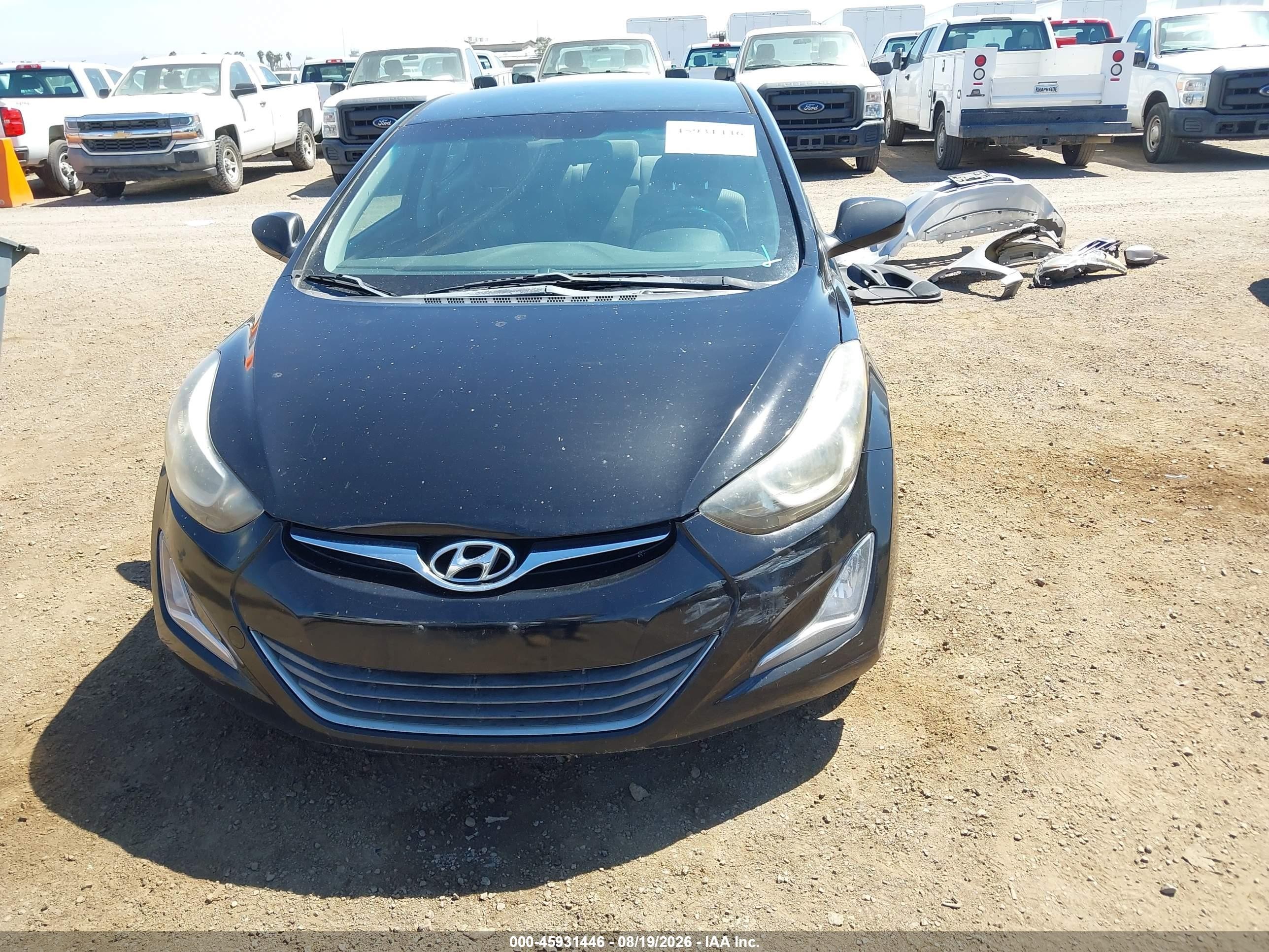 2015 Hyundai Elantra Se Black vin: KMHDH4AE7FU352730