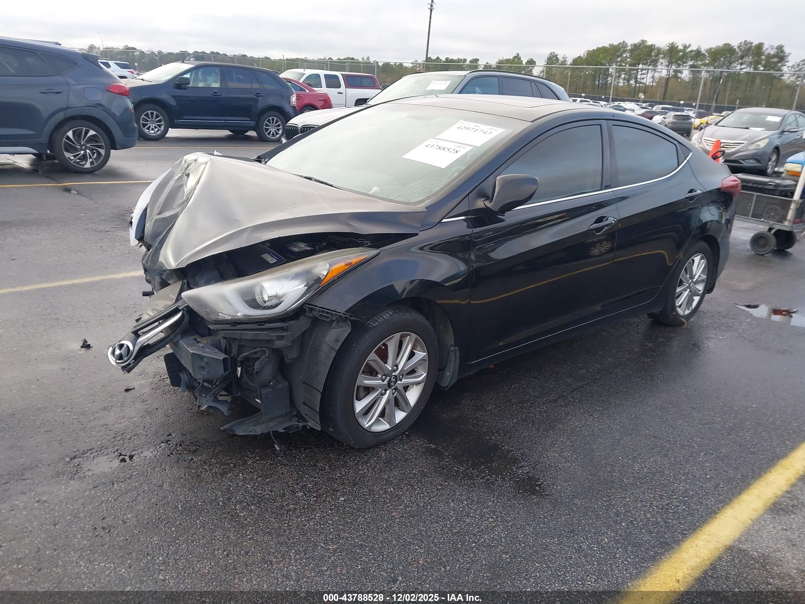 2015 Hyundai Elantra Se Black vin: KMHDH4AE7FU355465