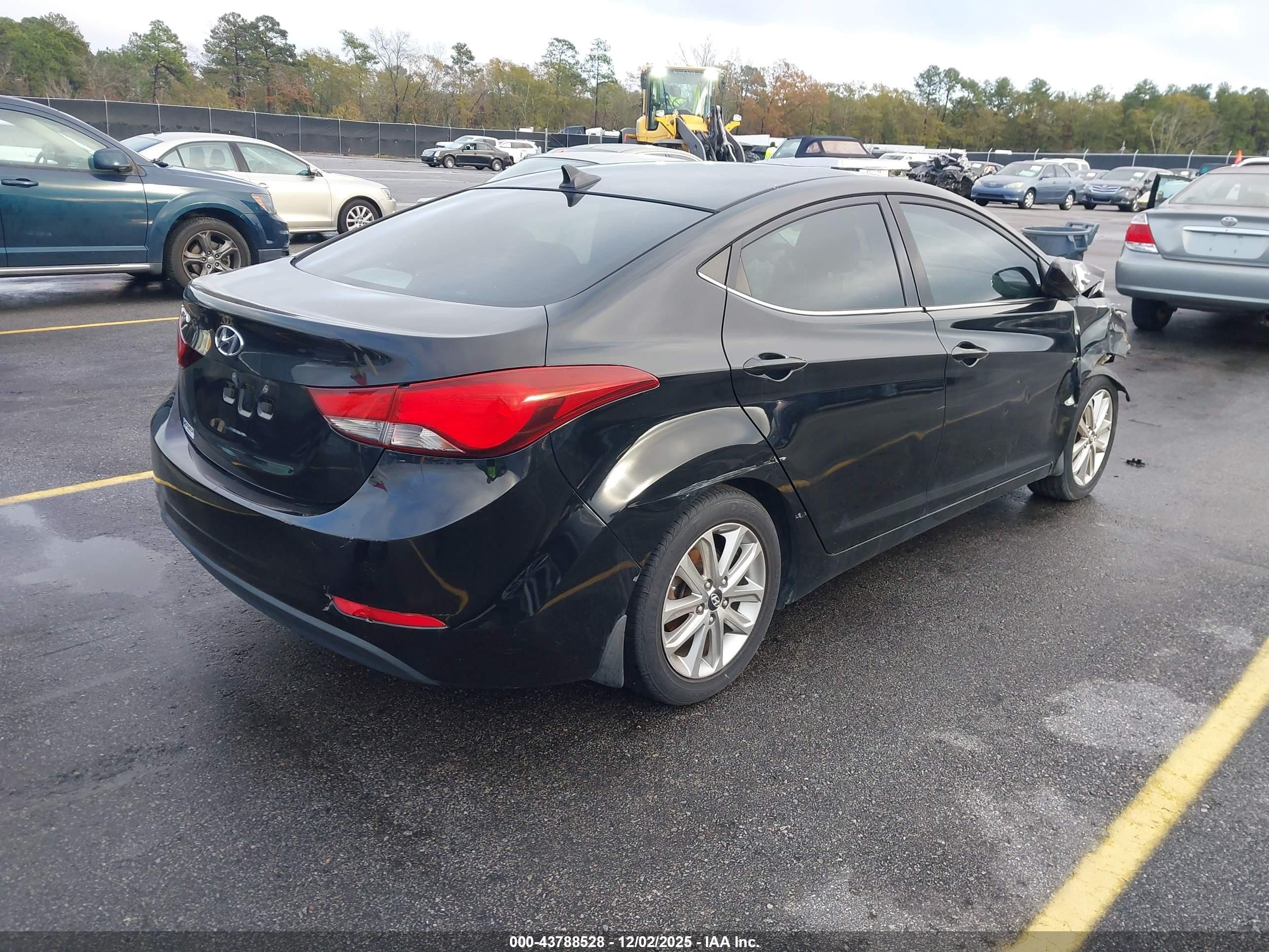 2015 Hyundai Elantra Se Black vin: KMHDH4AE7FU355465