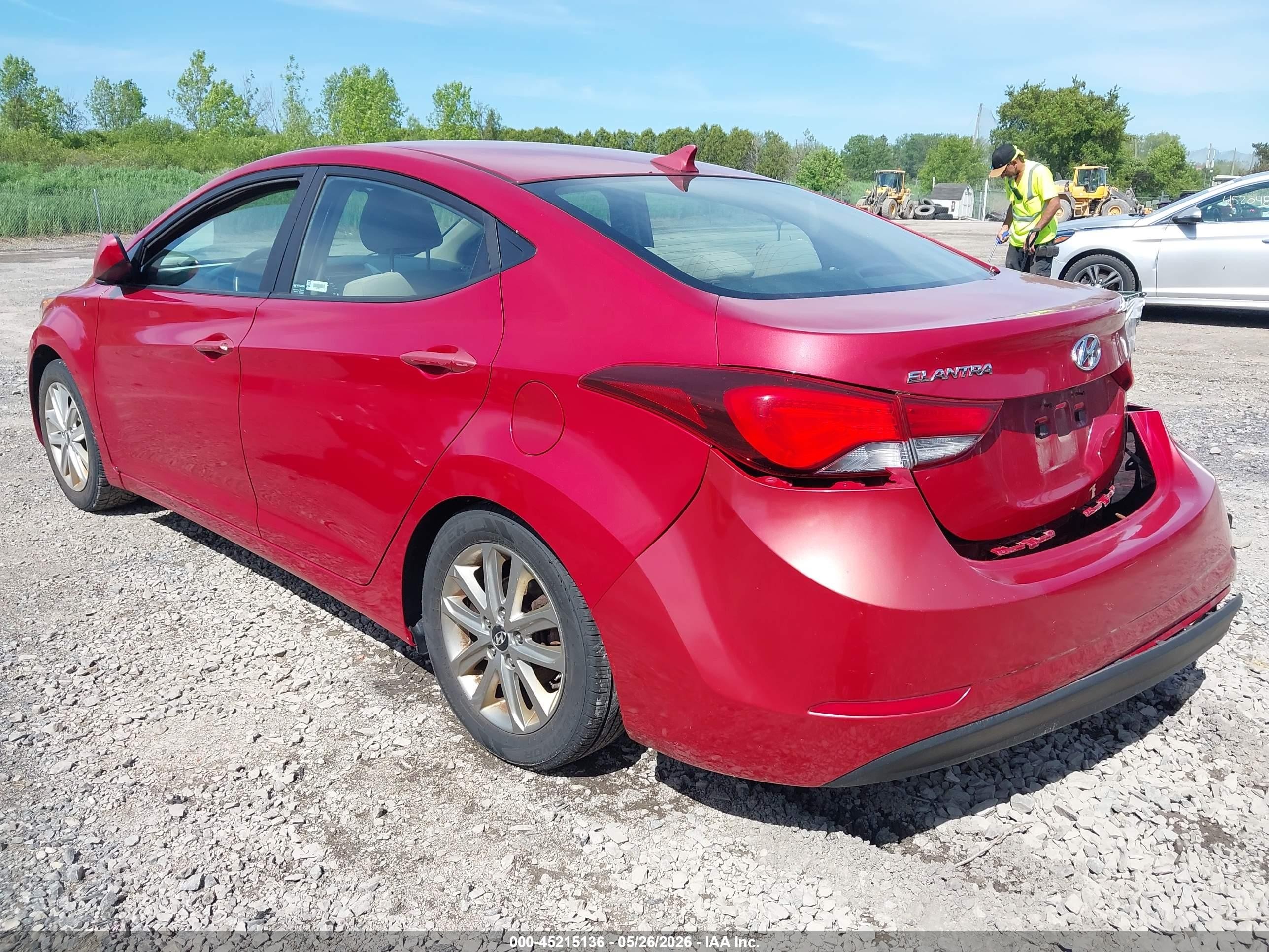 2015 Hyundai Elantra Se Red vin: KMHDH4AE7FU357605