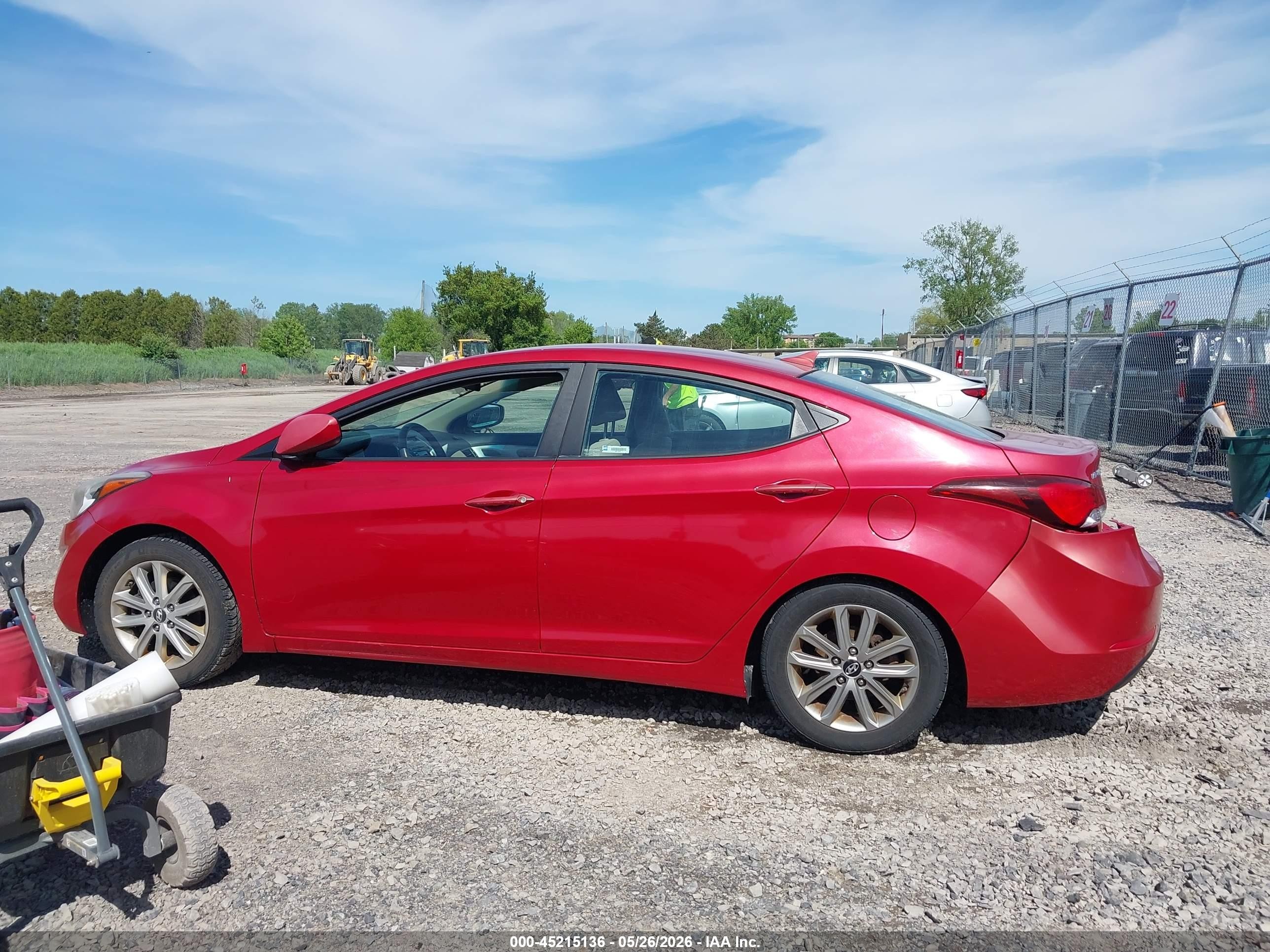 2015 Hyundai Elantra Se Red vin: KMHDH4AE7FU357605