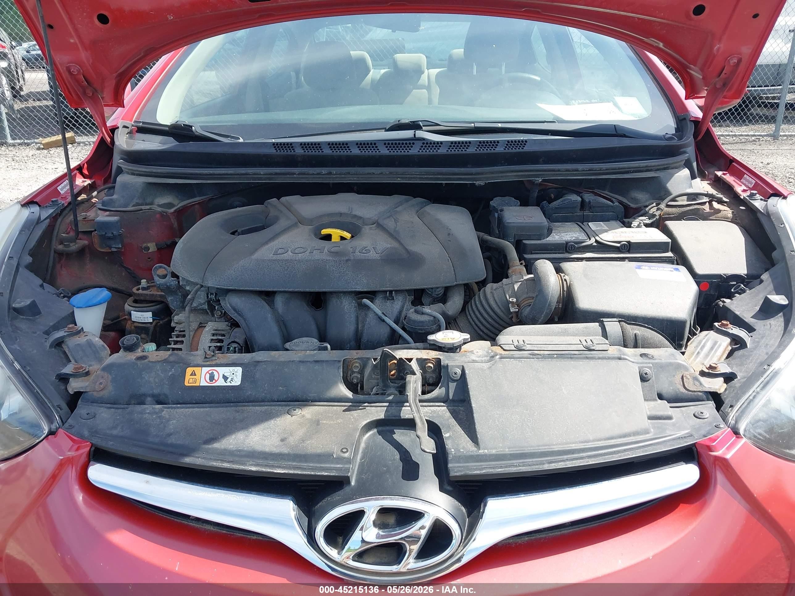2015 Hyundai Elantra Se Red vin: KMHDH4AE7FU357605