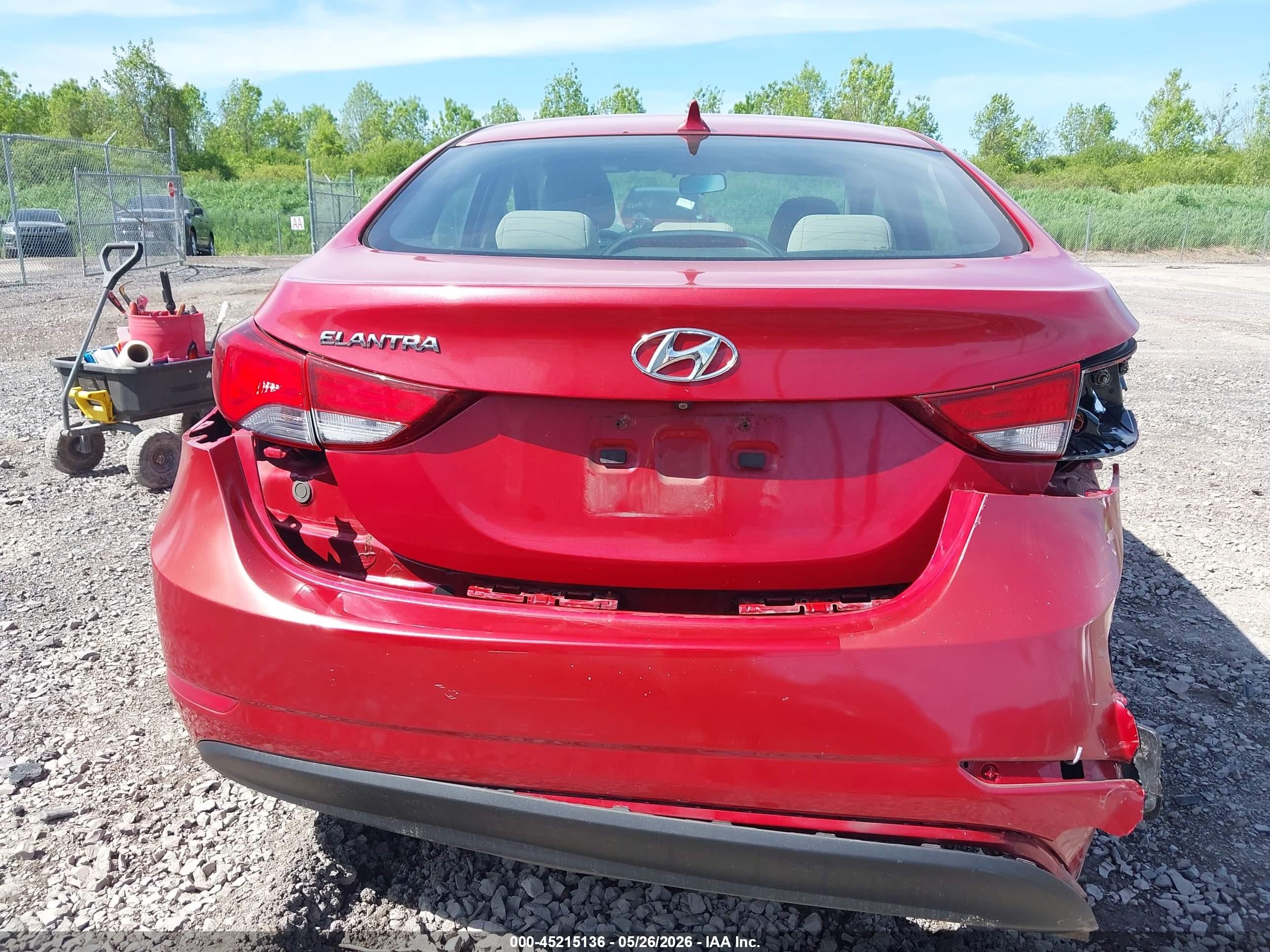 2015 Hyundai Elantra Se Red vin: KMHDH4AE7FU357605