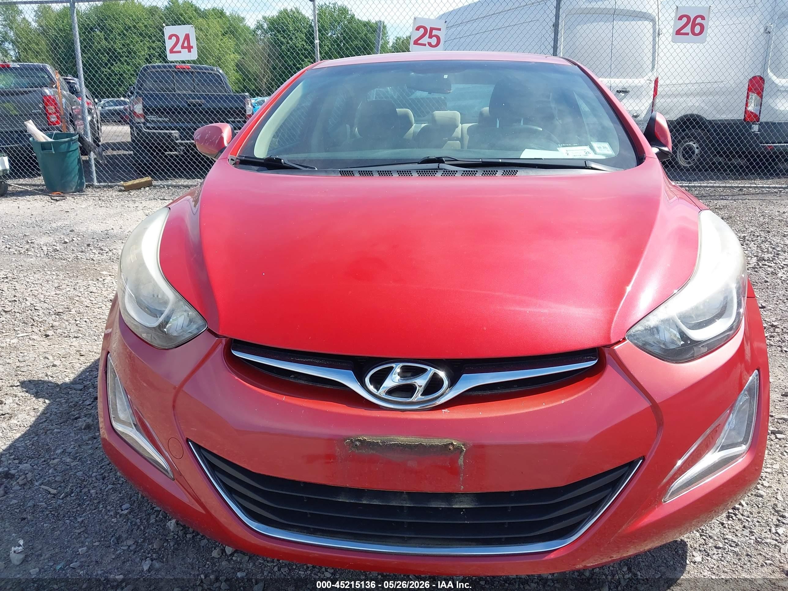2015 Hyundai Elantra Se Red vin: KMHDH4AE7FU357605