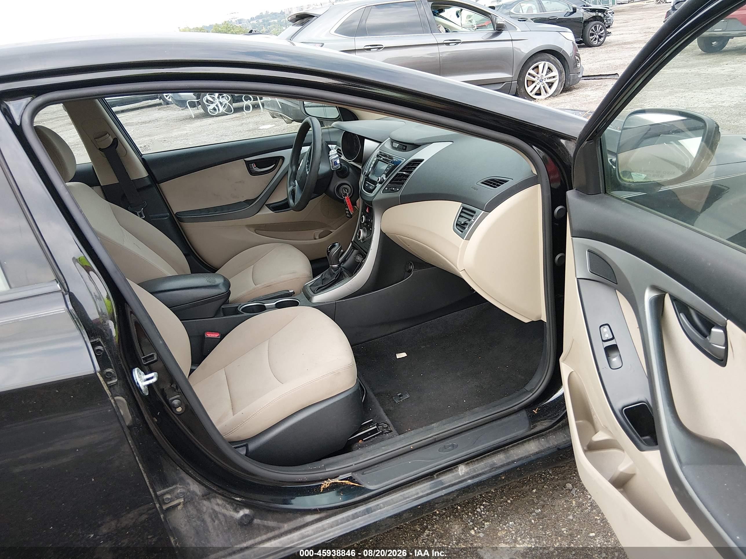 2015 Hyundai Elantra Se Black vin: KMHDH4AE7FU389454