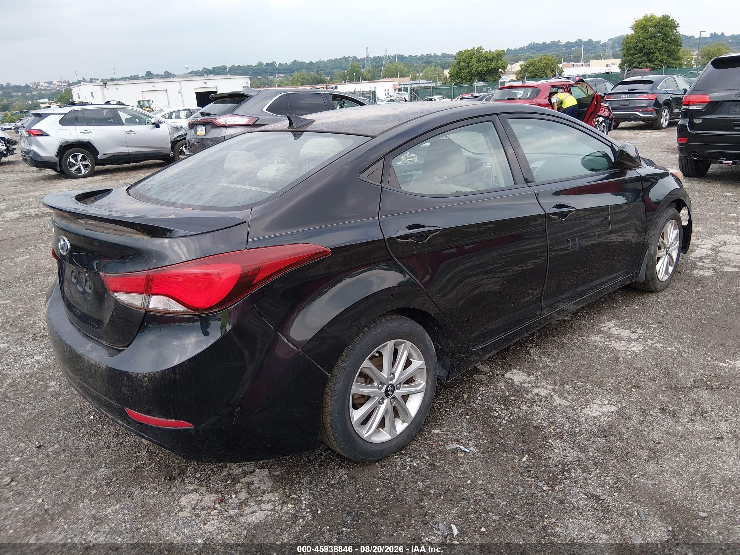 2015 Hyundai Elantra Se Black vin: KMHDH4AE7FU389454