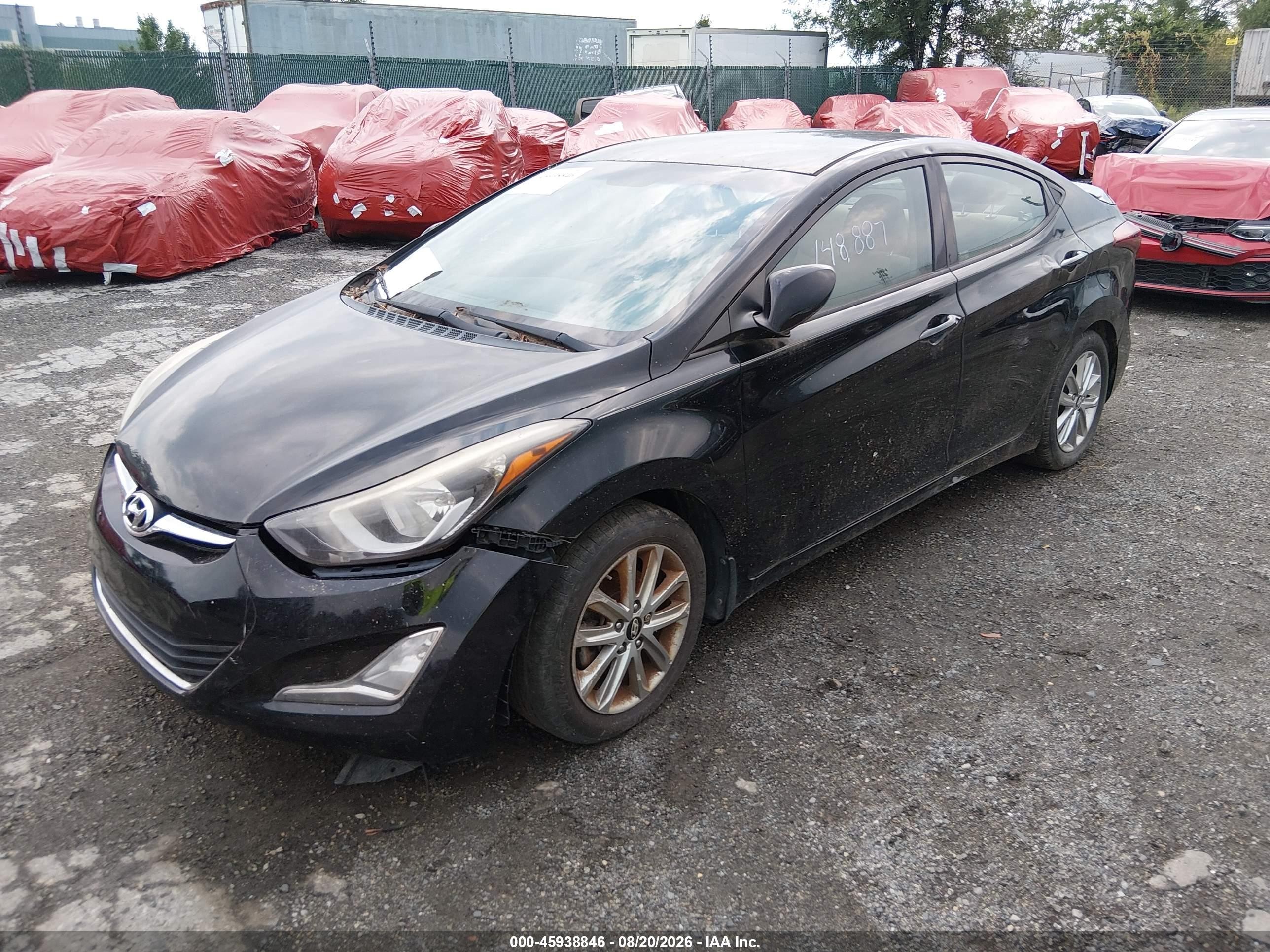 2015 Hyundai Elantra Se Black vin: KMHDH4AE7FU389454