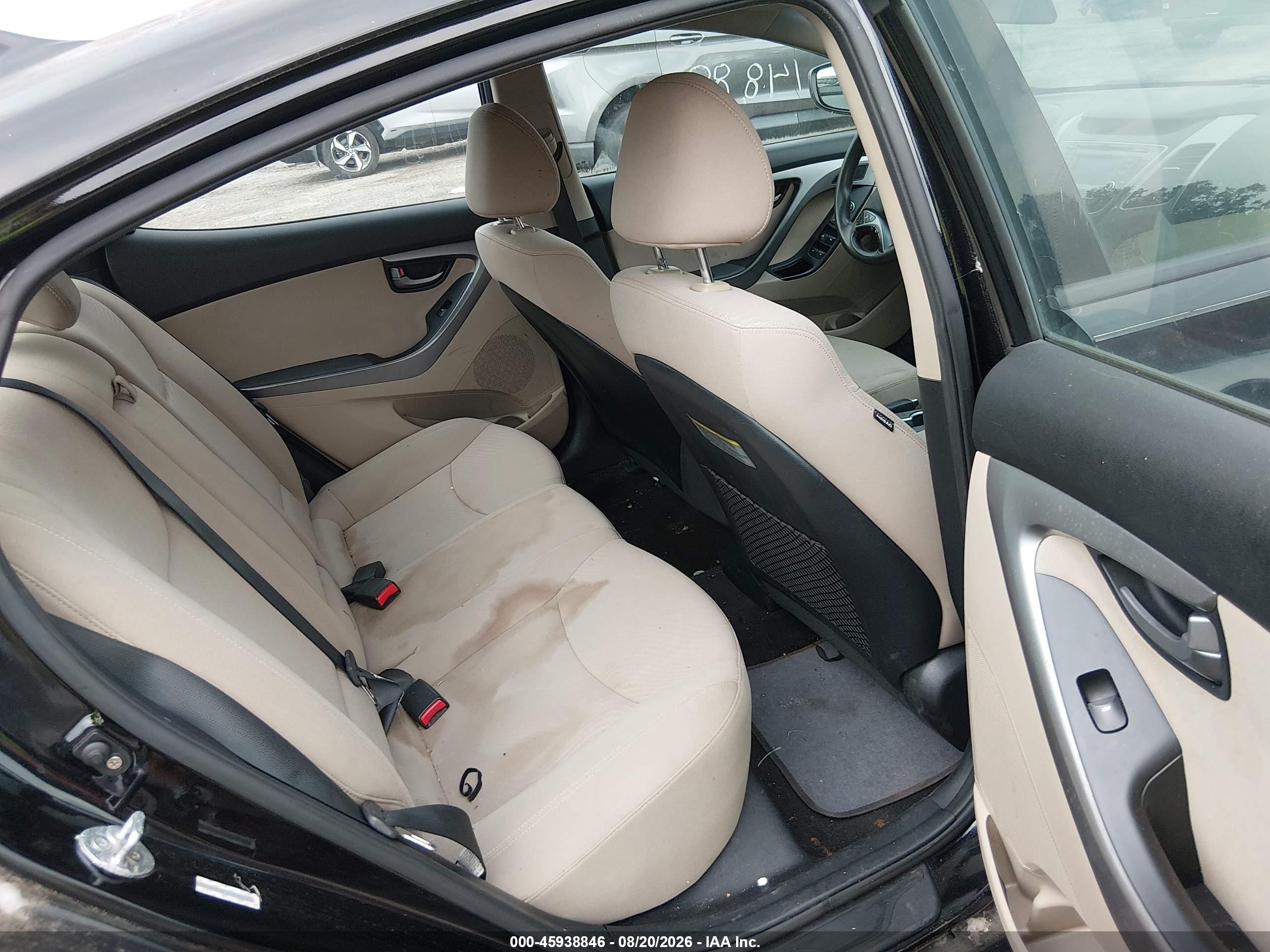 2015 Hyundai Elantra Se Black vin: KMHDH4AE7FU389454
