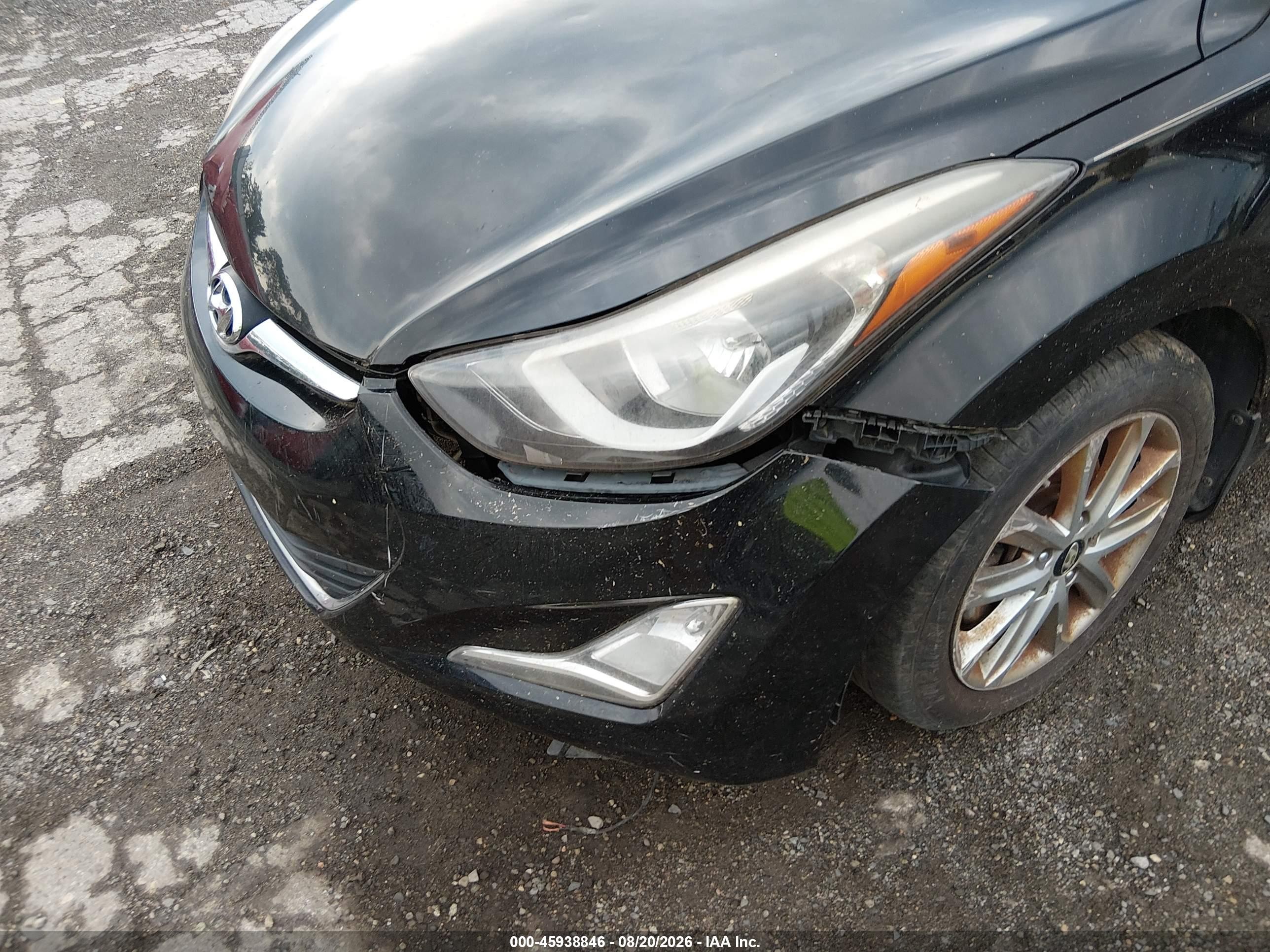 2015 Hyundai Elantra Se Black vin: KMHDH4AE7FU389454