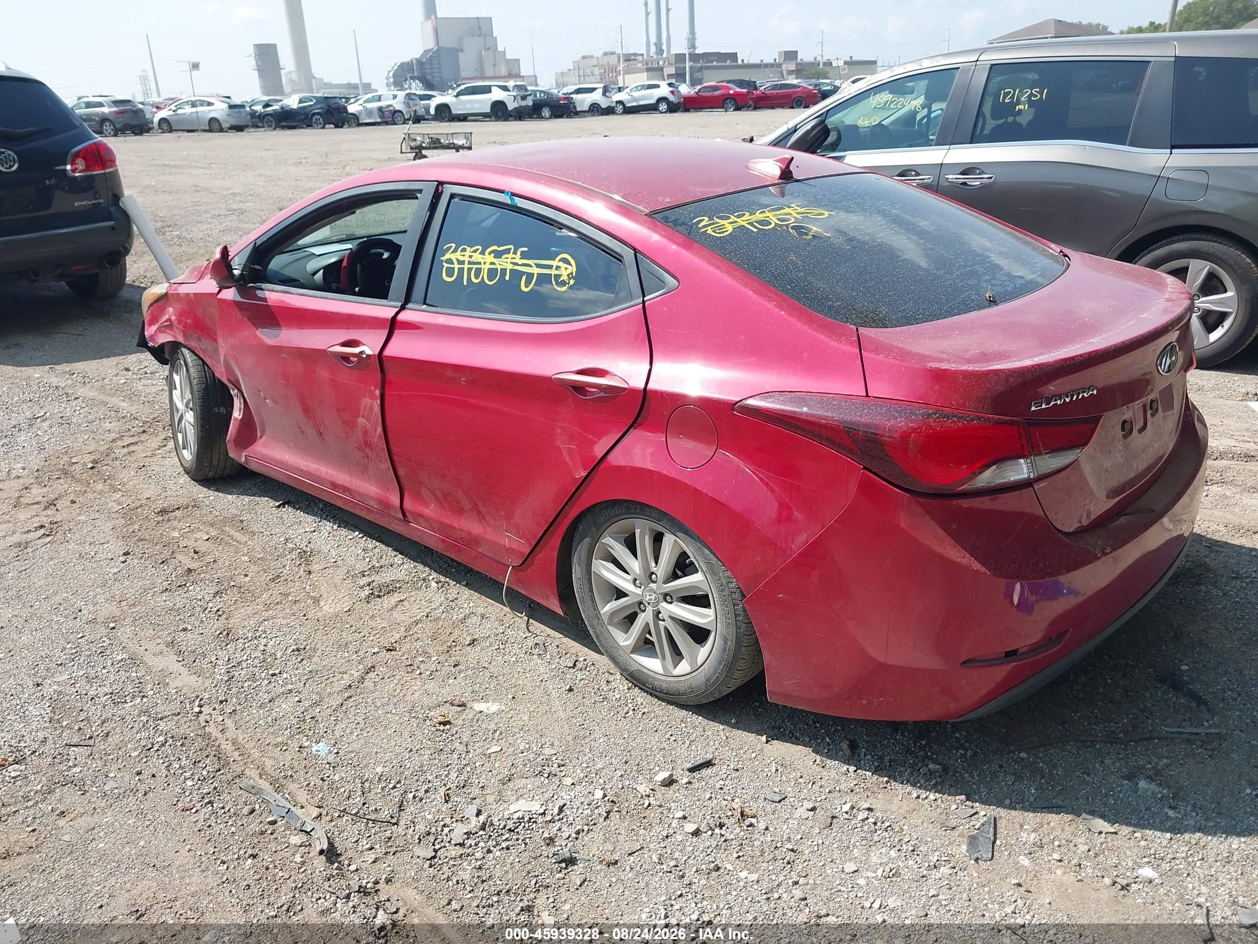 2015 Hyundai Elantra Se Red vin: KMHDH4AE7FU393875