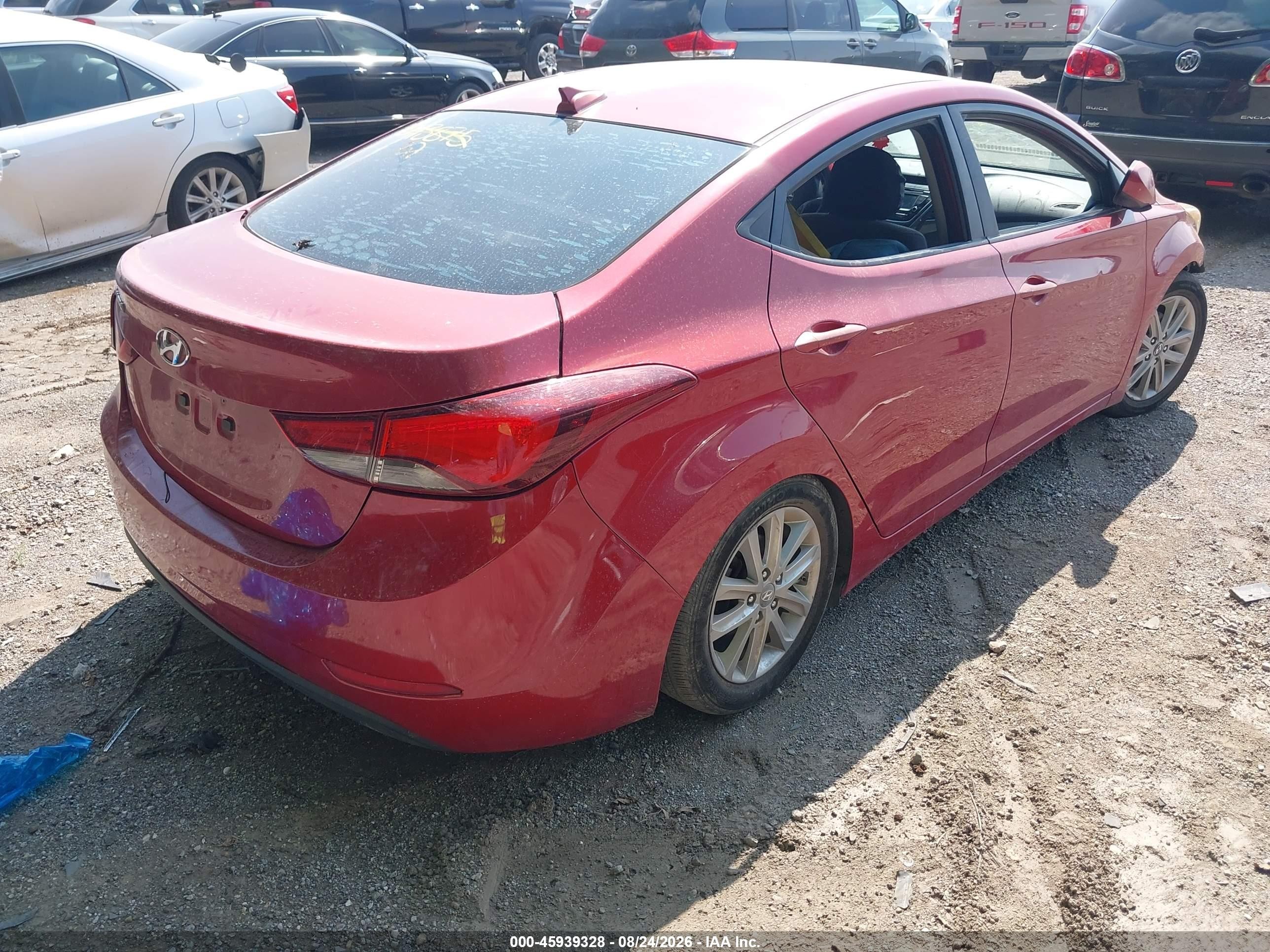 2015 Hyundai Elantra Se Red vin: KMHDH4AE7FU393875