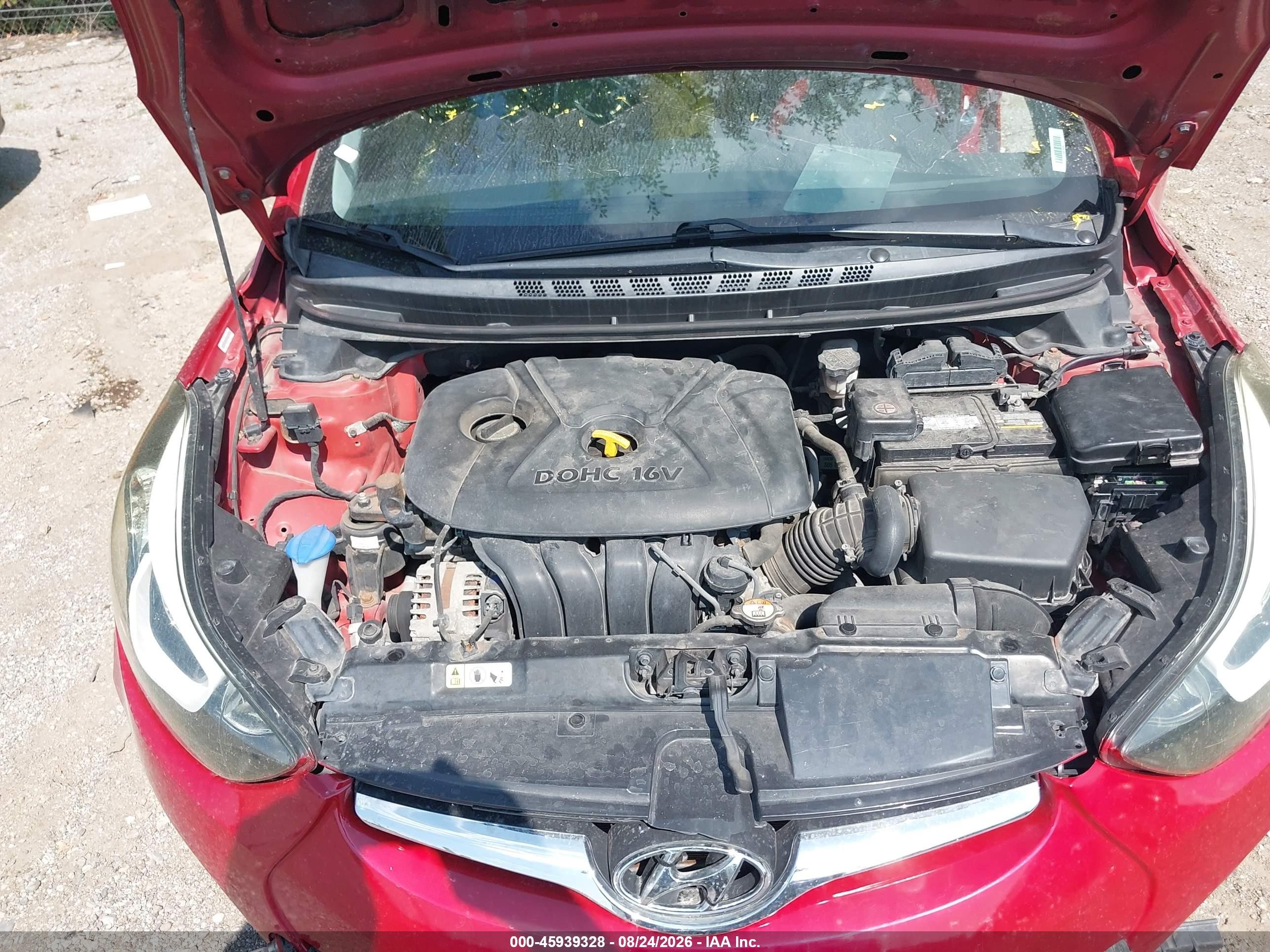 2015 Hyundai Elantra Se Red vin: KMHDH4AE7FU393875