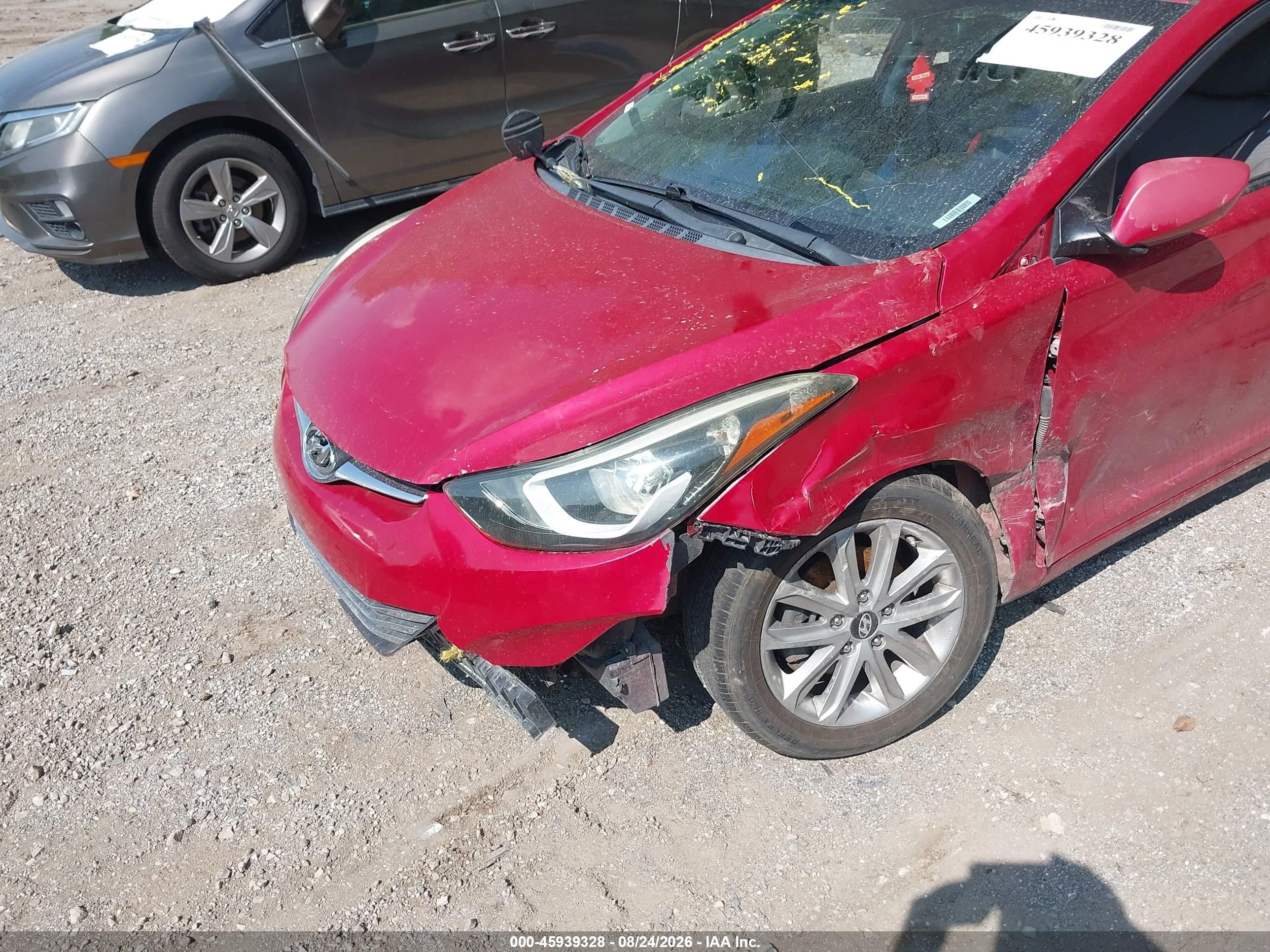 2015 Hyundai Elantra Se Red vin: KMHDH4AE7FU393875