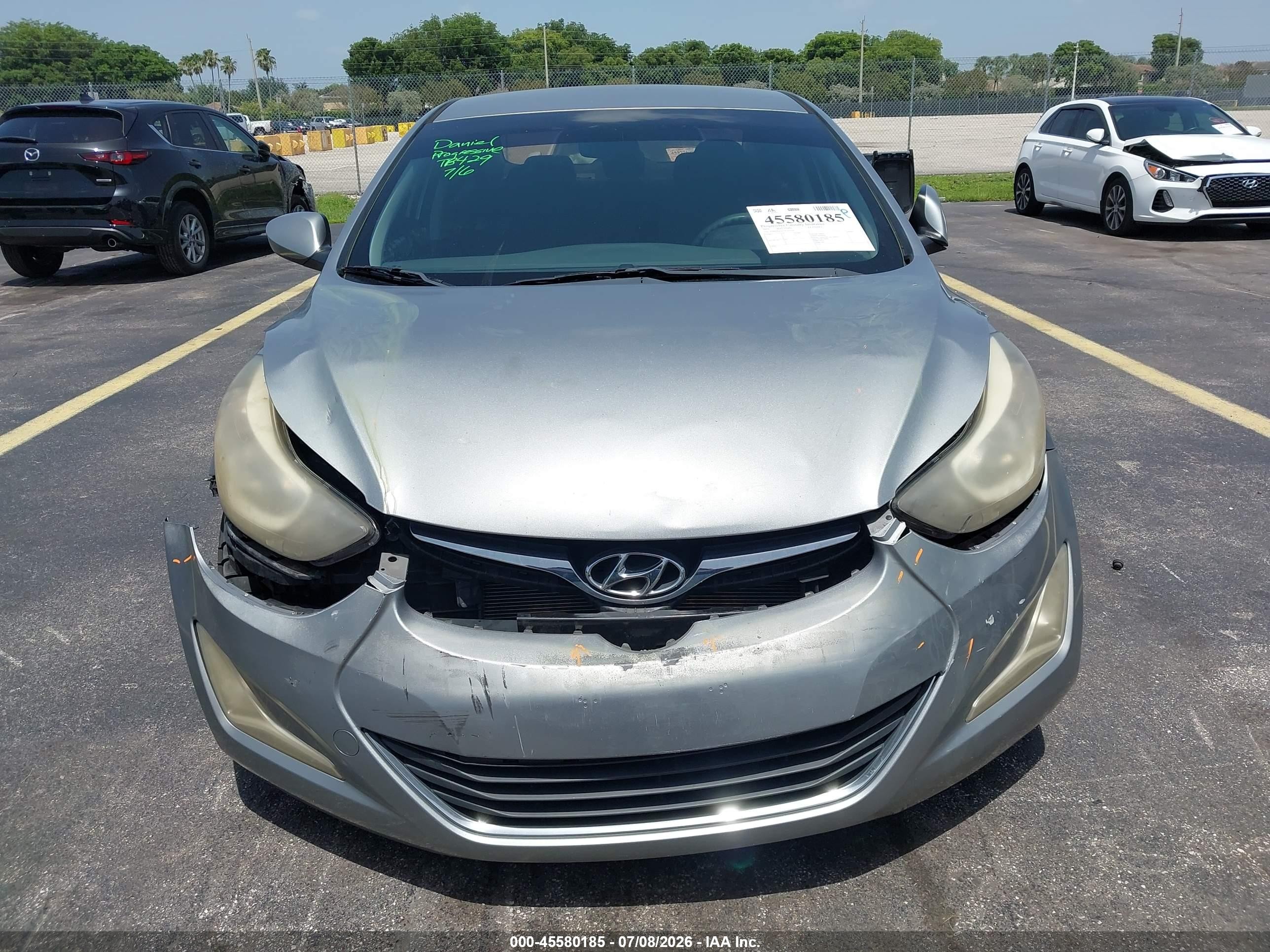 2015 Hyundai Elantra Se Silver vin: KMHDH4AE7FU419570