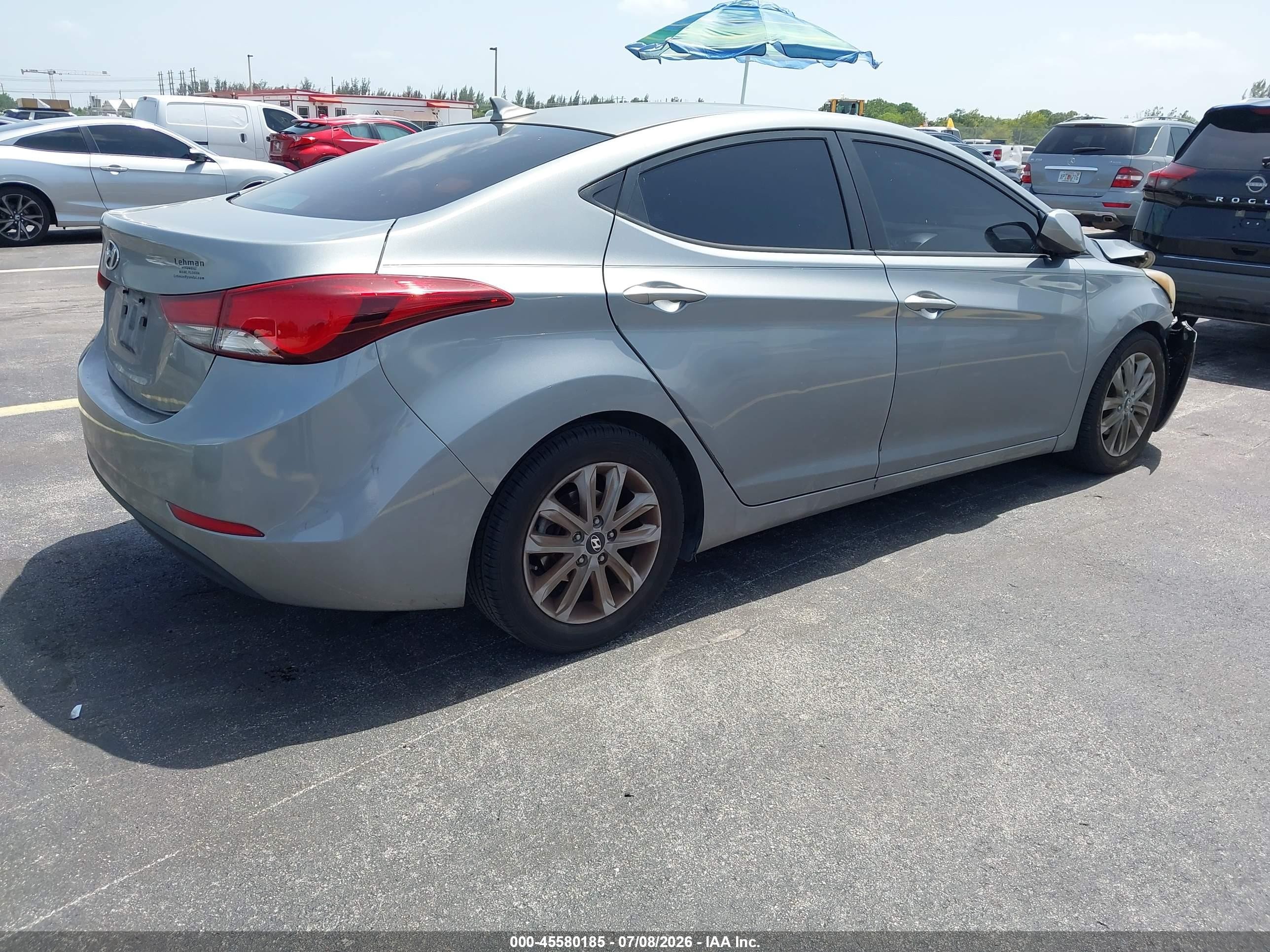 2015 Hyundai Elantra Se Silver vin: KMHDH4AE7FU419570
